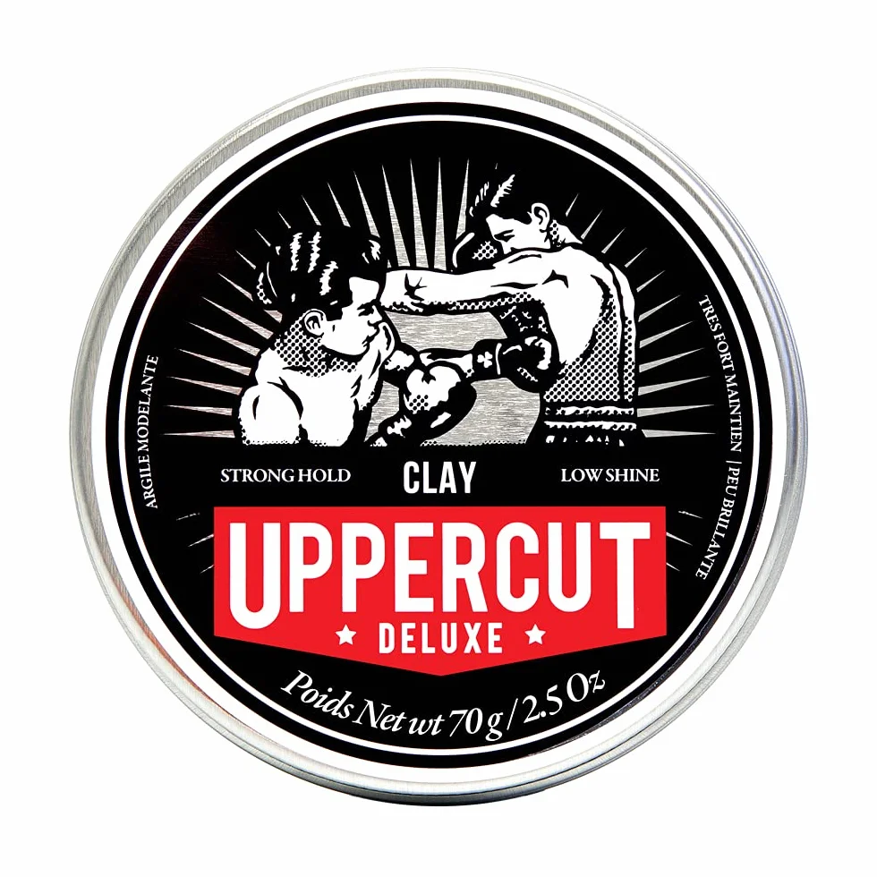 Uppercut Deluxe Clay, Prodotto Professionale a Base d'Acqua per un Finitura dall'Aspetto Naturale, Fissaggio Forte e Bassa Lucentezza, Prodotto per Capelli Uomo 70g