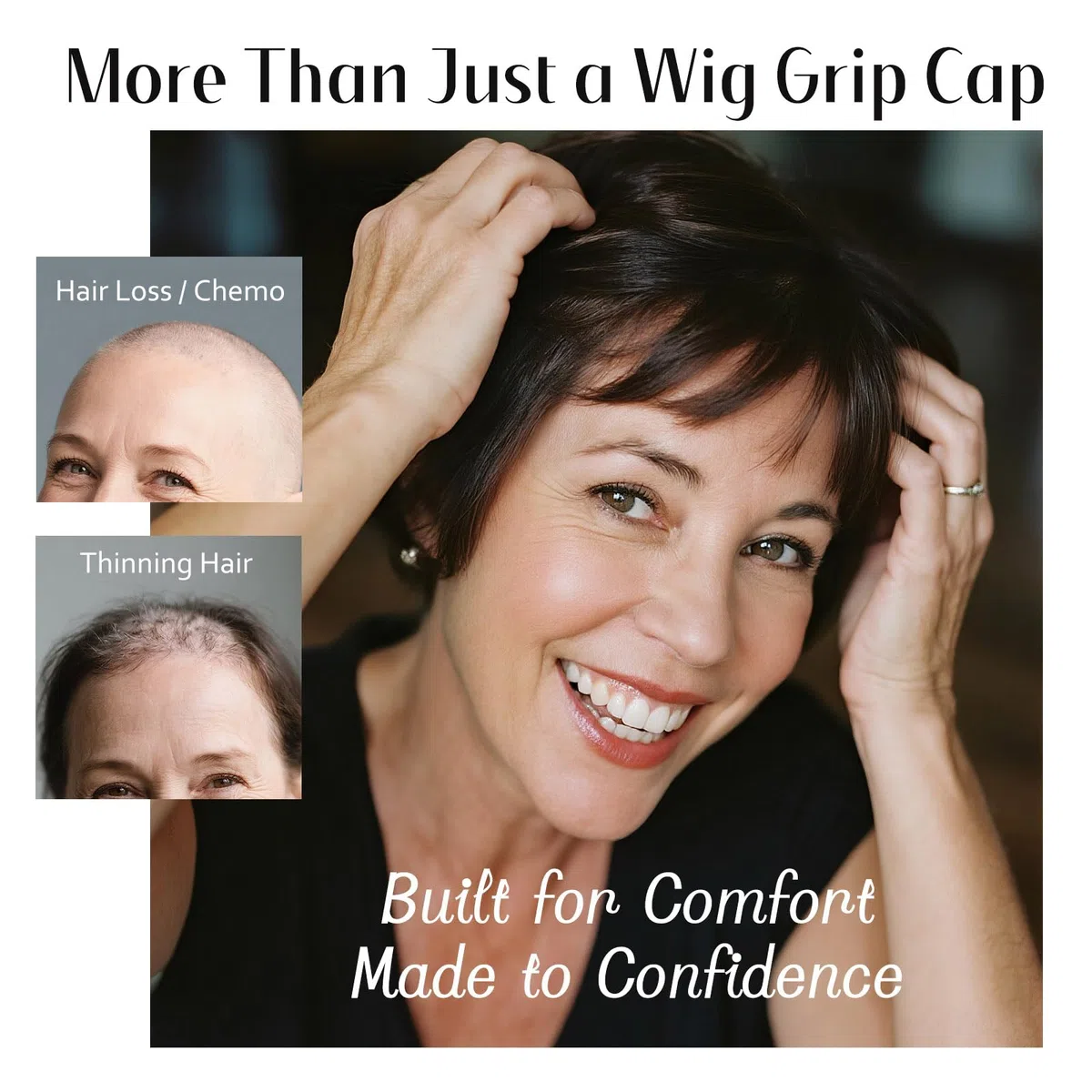 Dreamlover Wig Grip Cap per Parrucche Senza Colla, Cuffia per Parrucca 2-in-1 con Fascia Antiscivolo, Colore Carne, 1 Pezzi