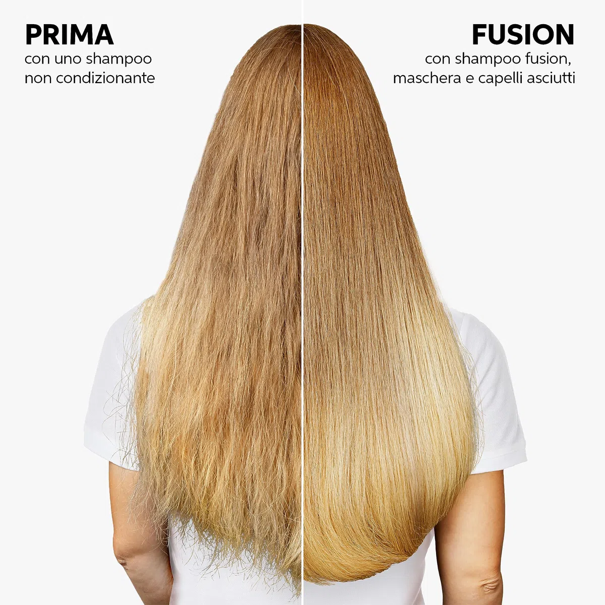 Wella Professionals FUSION Shampoo - Tecnologia Wella Professionals per capelli setosi - Shampoo professionale per capelli con aloe vera e vitamina E