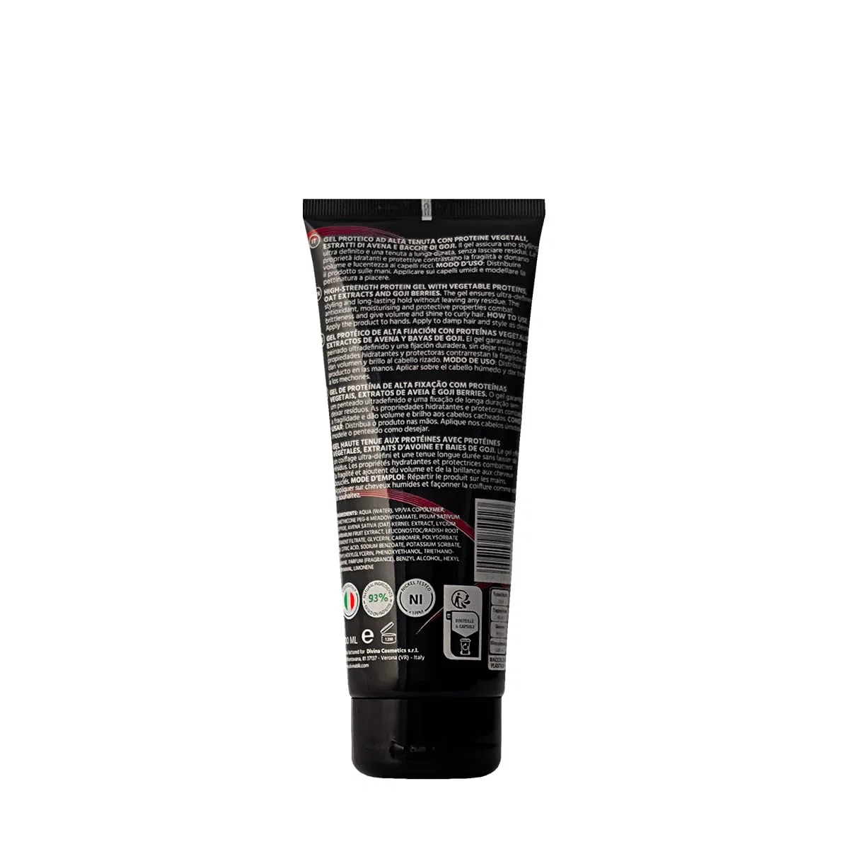 Gel Proteico per capelli mossi, ricci, afro Natural&Amazing di DIVINA BLK con proteine vegetali, estratti naturali di avena BIO e bacche di goji (200ml)