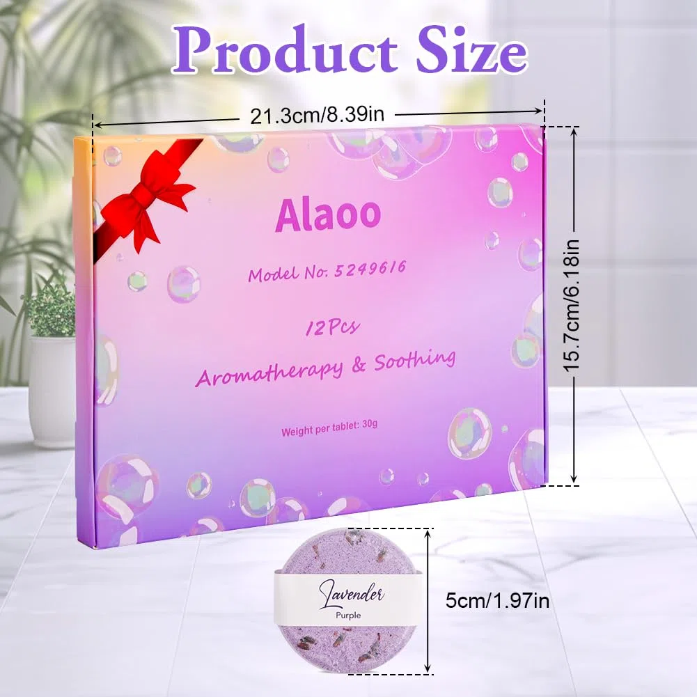 Bombe da Bagno, 12 pcs Set di Sali da Bagno, Shower Bomb Con Oli Essenziali Naturali, Aromaterapia Bombe da Doccia, Profumo Floreale Bath Bomb, Adatto Ragazza Donna Bambini(A)