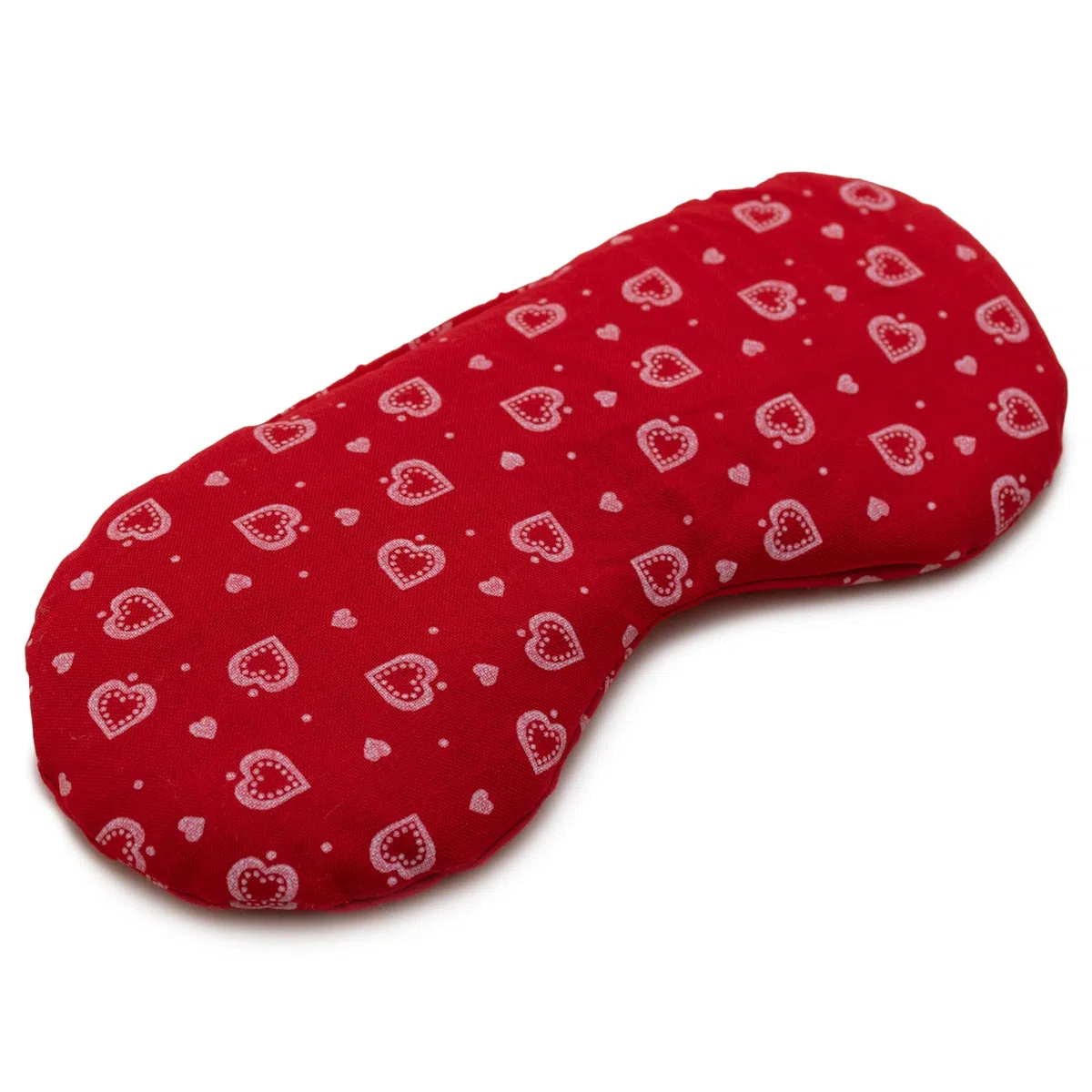 Cuscino per gli occhi con semi di lino + eufrasia – Cuore rosso – per rilassare, per raffreddare o per lo yoga