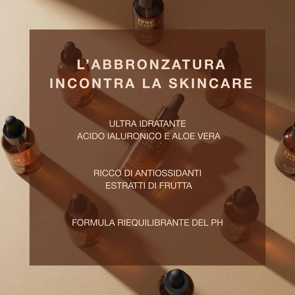 Onyx Sunl’Essence Gocce Autoabbronzanti Viso - Concentrato Autoabbronzante da Miscelare con Crema - Effetto Naturale Modulabile Chiaro/Medio con Aloe e Acido Ialuronico | 30 ml
