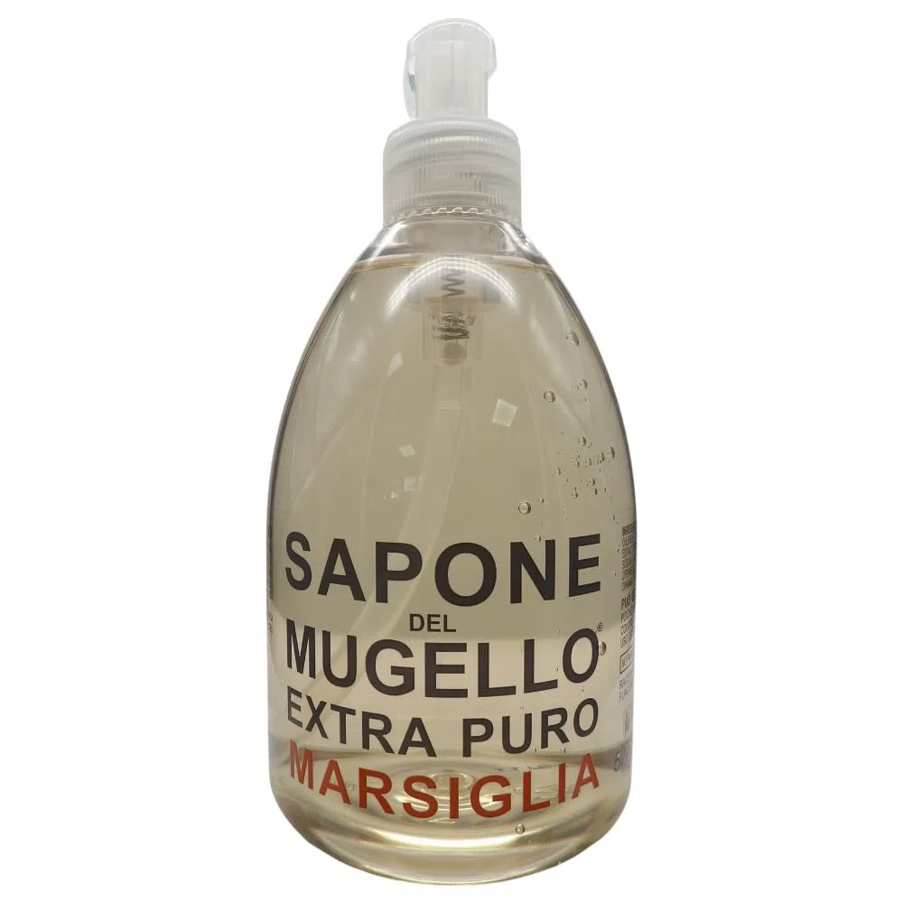 Sapone Extra Puro,MARSIGLIA, Per Mani, Viso e Corpo, Con Estratto Biologico Di Foglia Di Olivo 500ml + Panno SOFT In Lattice, Formato 30x30cm (6 Unità + Panno)