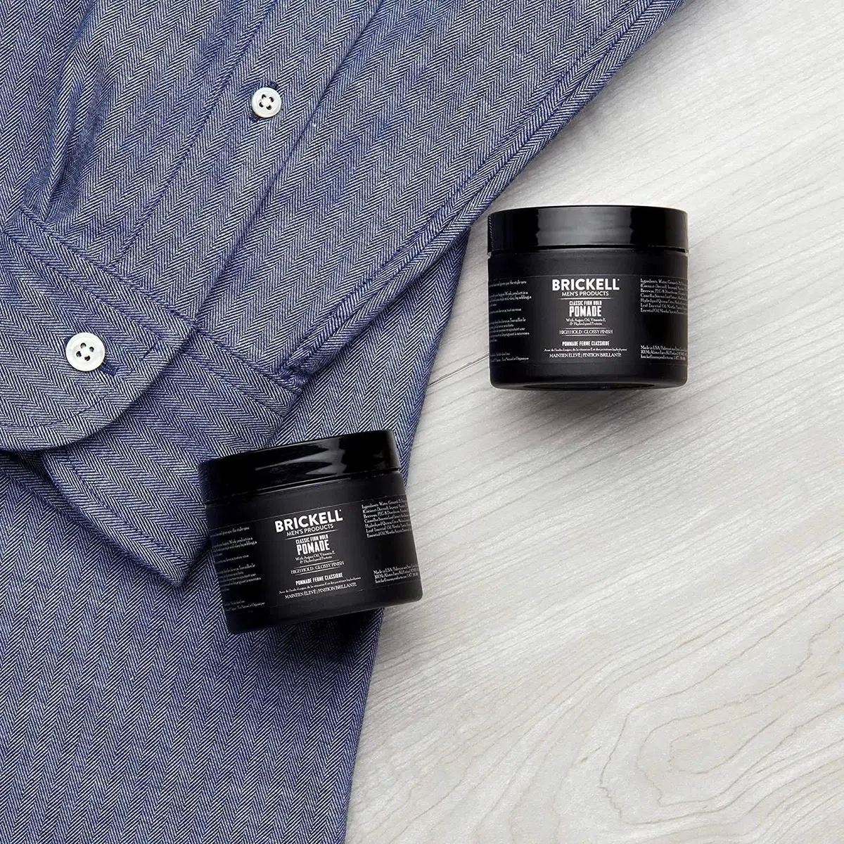 Brickell Men's Pomata ferma Uomo, Naturale e Biologica, con Tenuta Forte e Finitura lucida, 59 mL, Profumata