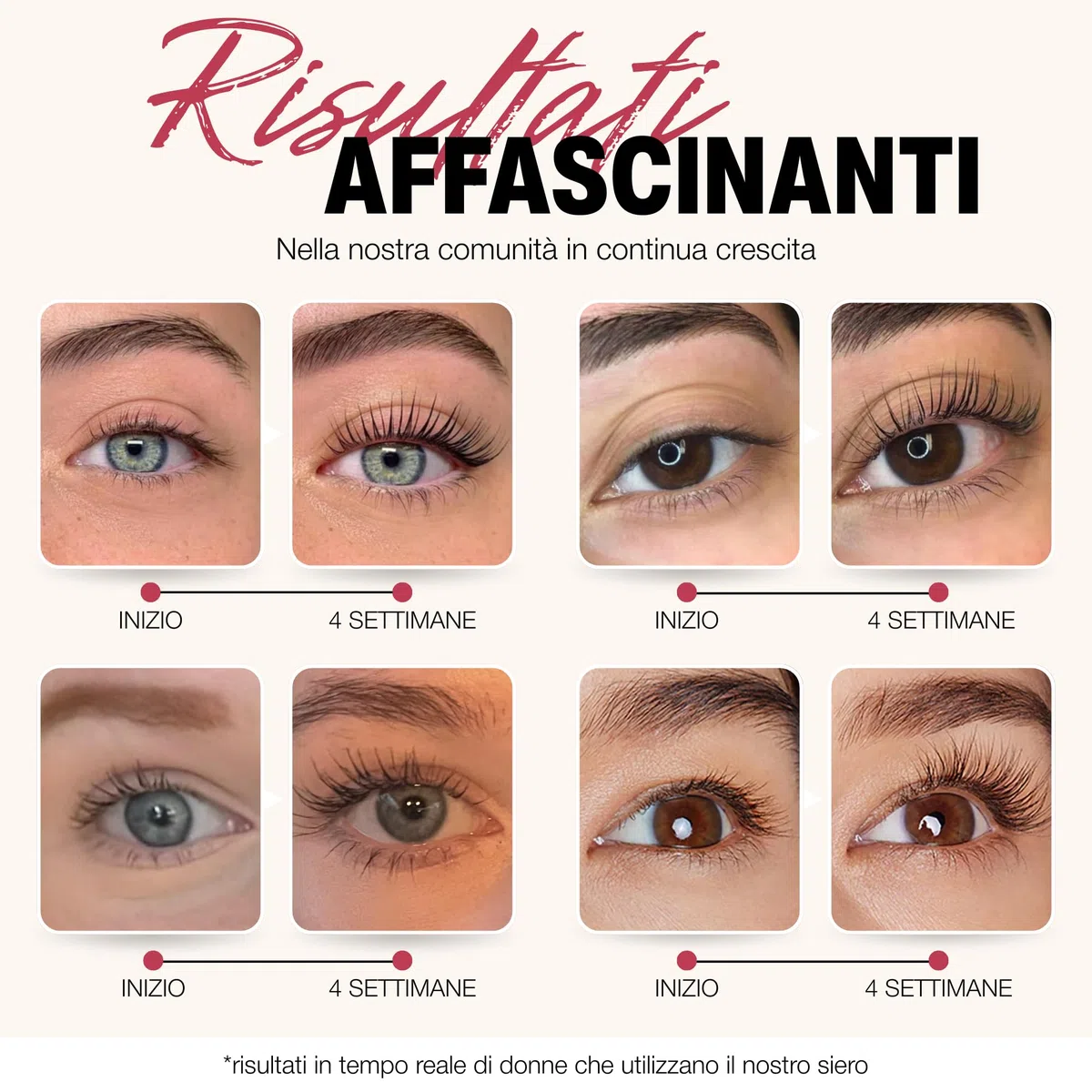 ROSEGOLD ROSELASH Siero Ciglia Eyelash Serum Lash Serum per Ciglia Più Lunghe Folte e Spesse - 99% Naturale - Made in France - Senza Ormoni Senza Profumo Vegan Cruelty Free