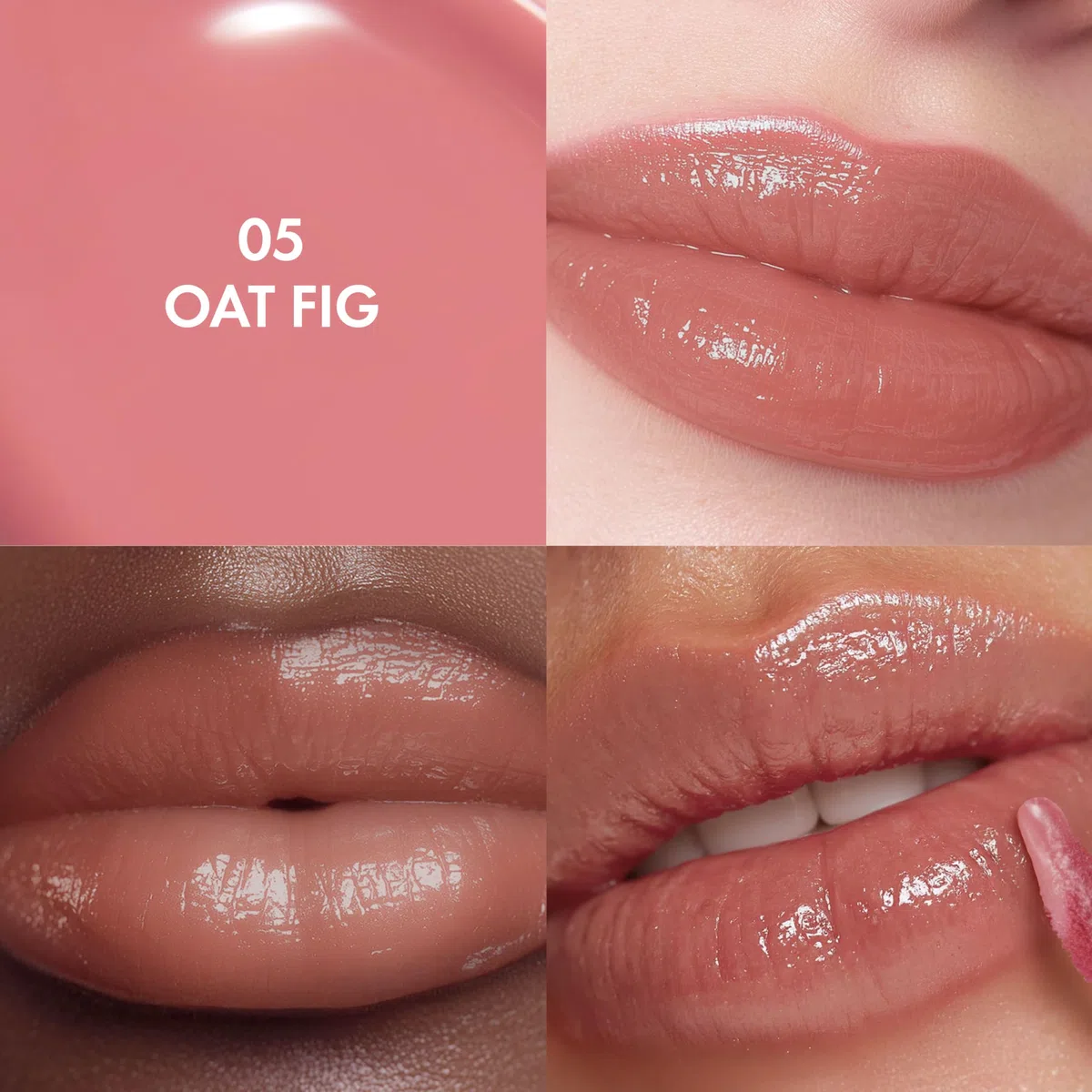 Amuse JEL-FIT TINT Texture gelatinosa a lunga durata 12 ore Tinta per labbra idratante Vegan in formato pratico per i viaggi (05 OAT FIG)