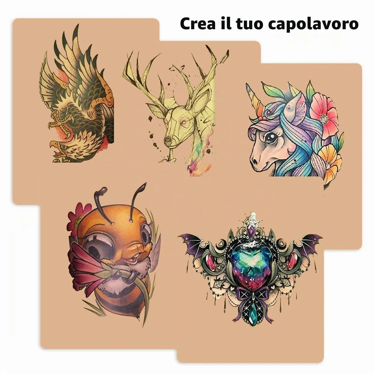 10 Pezzi Pelle Sintetica Tattoo - LEAYOKA 3mm Pelle Finta per Tatuaggi Doppia Faccia Pelle Pratica del Tatuaggio Silicone