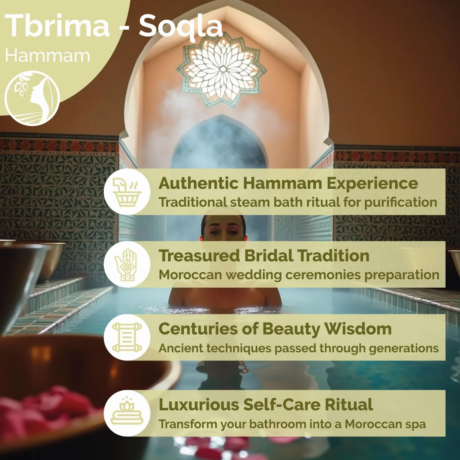 Fatima's Garden Tabrima/Seqla Esfoliante Hammam Marocchino Naturale Rituale Ancestrale 150g