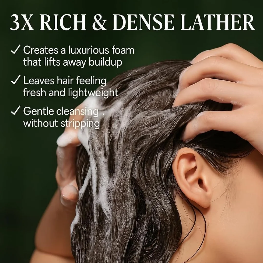 2026 New Nature Triangle Shampoo Bar, Nature Seven Green Soap Shampoo, Usman Grass & Natural Seven Green Soap Solid Shampoos, Strengthen Hair, and Improve Frizziness Hair for Women and Men (2PCS)