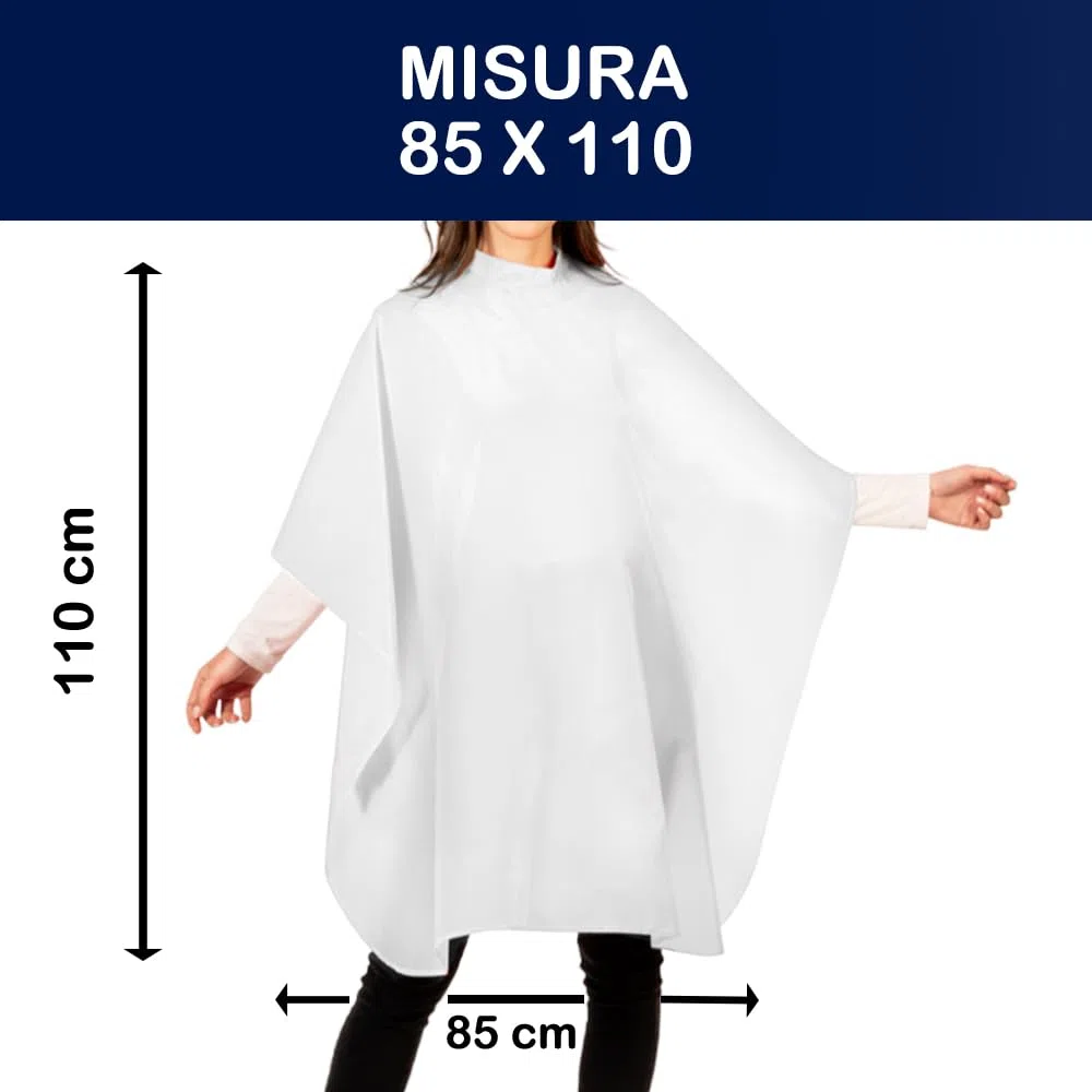 Mantelle Monouso Professionale Per Tintura In Polietilene per taglio capelli impermeabile Misura 85x110 cm