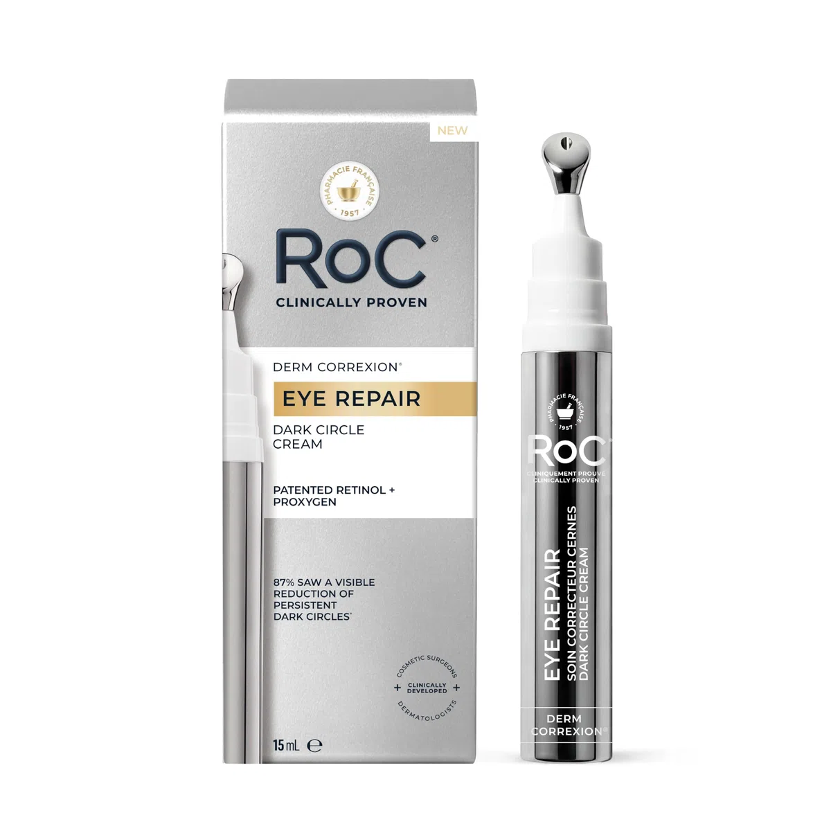RoC, crema per contorno occhi Derm Correxion anti occhiaie | 15 ml