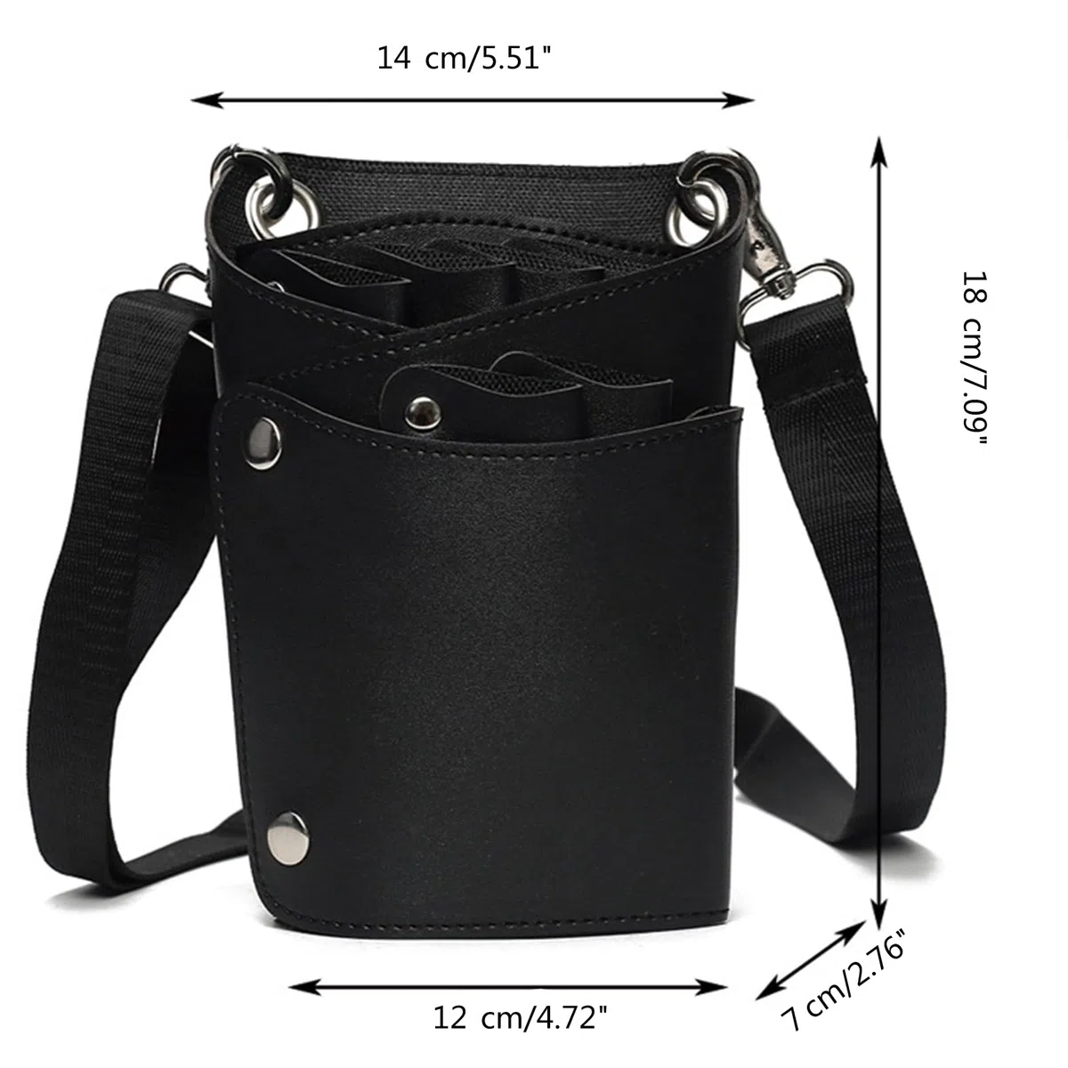 Borsa porta forbici da parrucchiere per parrucchieri e parrucchieri, ideale per parrucchieri e parrucchieri, Nero