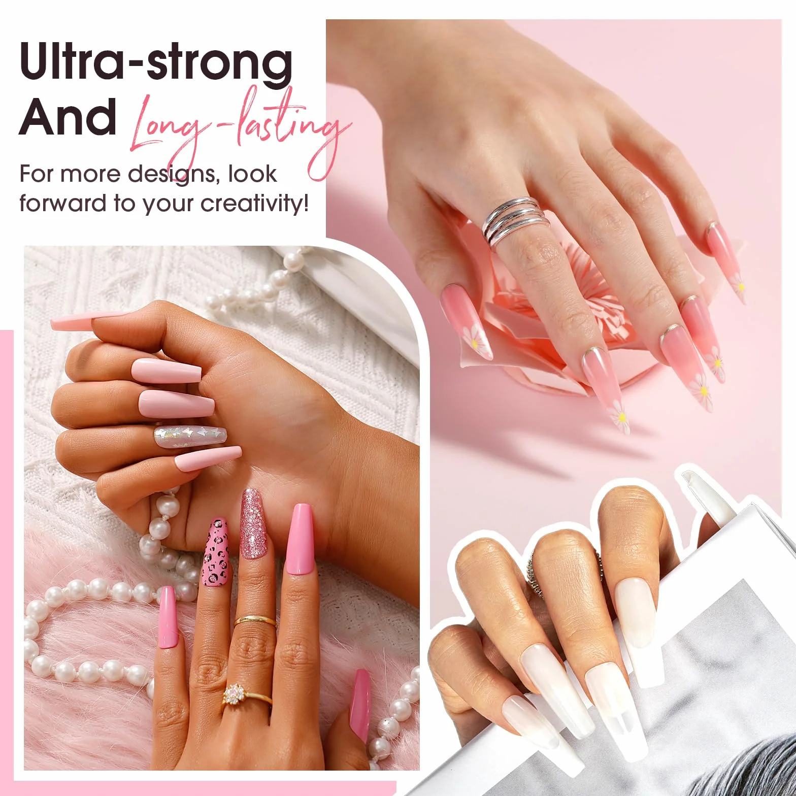 ROSALIND Gel Unghie Ricostruzione Kit Completo, 8 Colore 10ml Poligel Set con Base & Top Coat, Lampada UV e Strumenti per unghie, per Fai Da Te a Casa, Professionale Salone, Kit Unghie Gel Nail Art