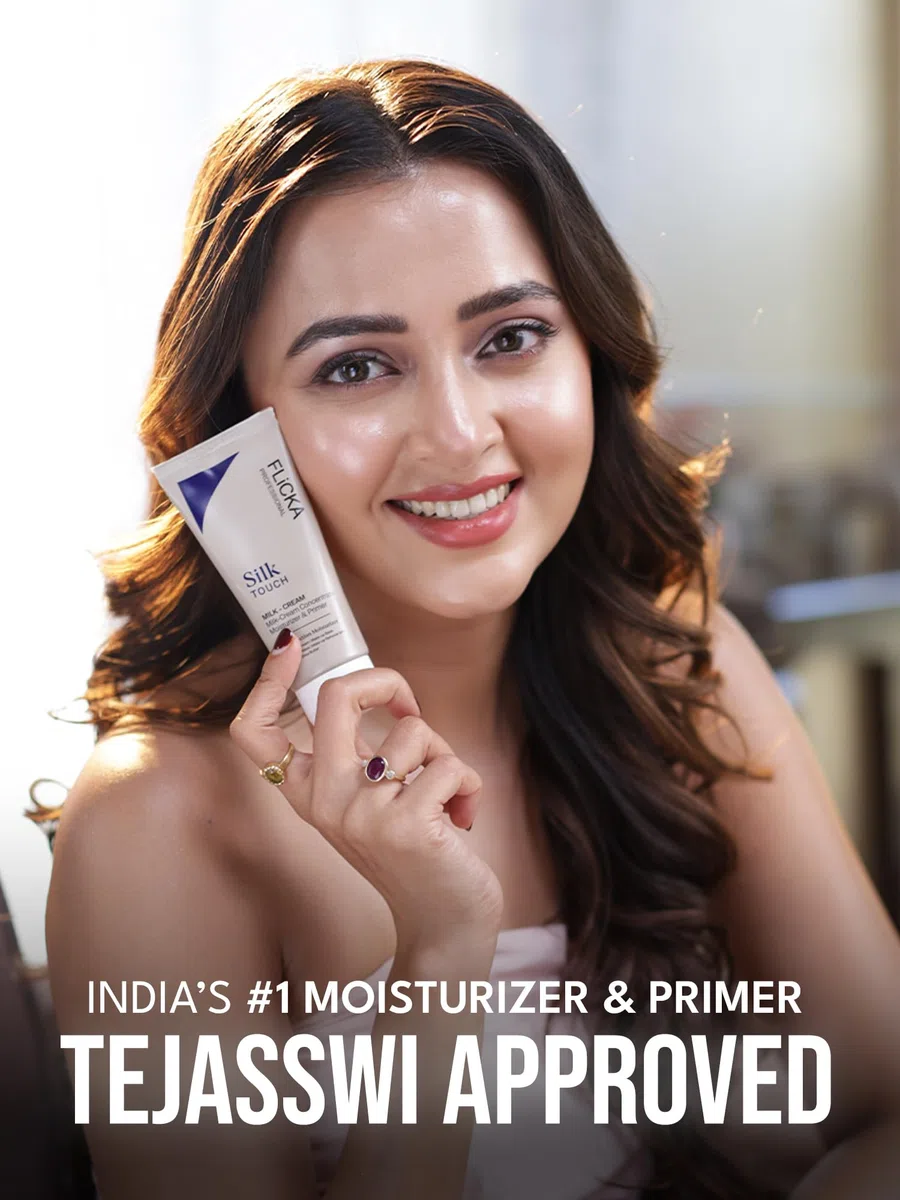 FLiCKA Silk Touch - Idratante e primer 3 in 1 per viso, idratante, leggero, a lunga durata, minimizzatore dei pori, dermatologicamente testato, per tutti i tipi di pelle, base trucco, 60 g, cruelty