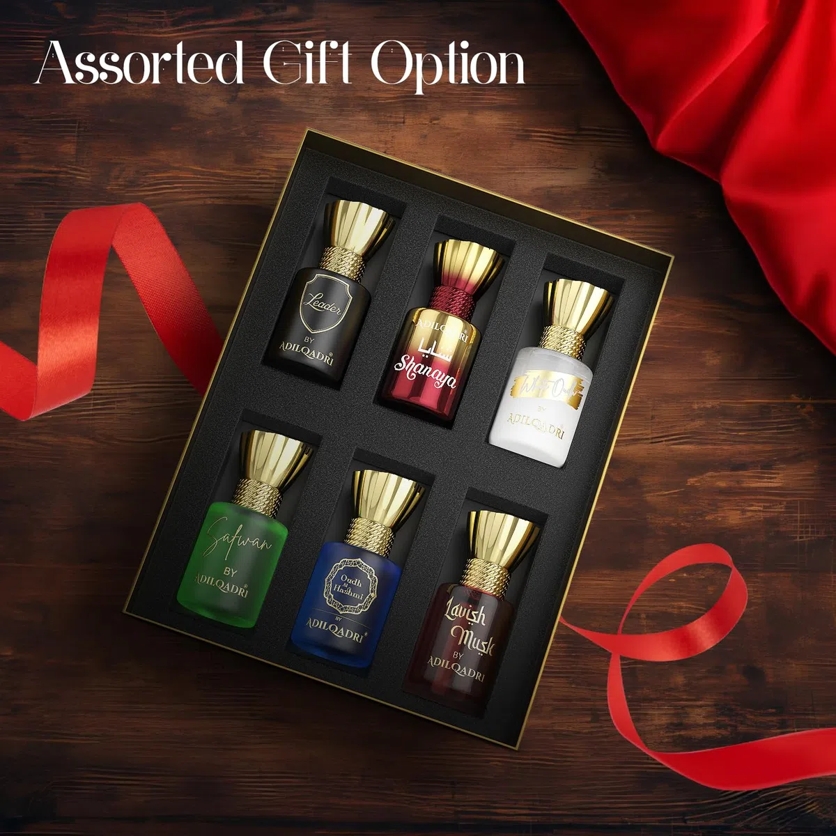 AdilQadri Luxury Set Regalo Unisex: Profumo Attar a rullo senza alcool, Fragranza squisita e duratura (0.2 oz ciascuno)