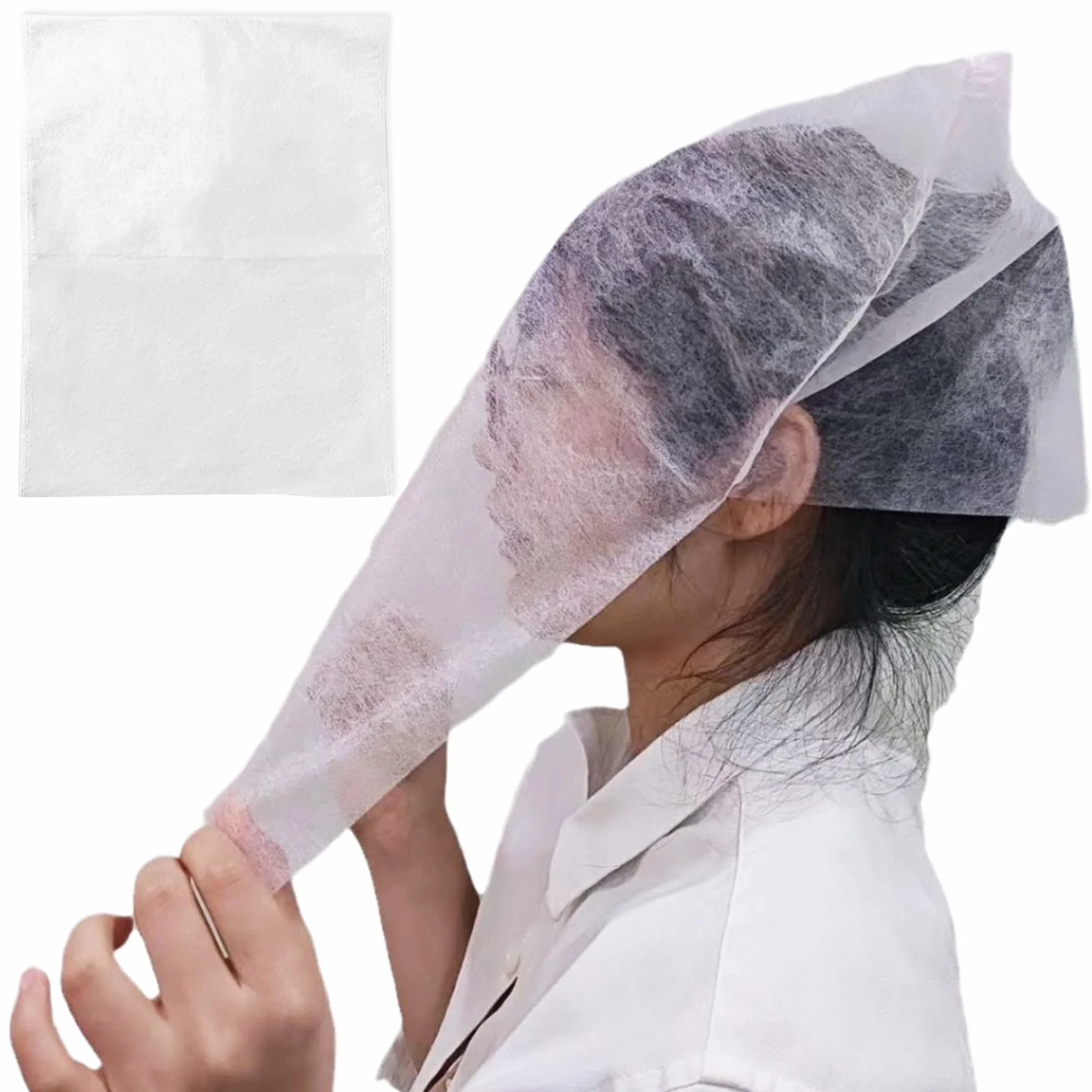25 Pezzi Copertura Protettiva per Trucco di Bellezza Protezione Abbigliamento Tessuto Non Tessuto Copertura per Viso Maschera Cosmetica Traspirante per Donne Cappucci Antimacchia Indumenti (A)