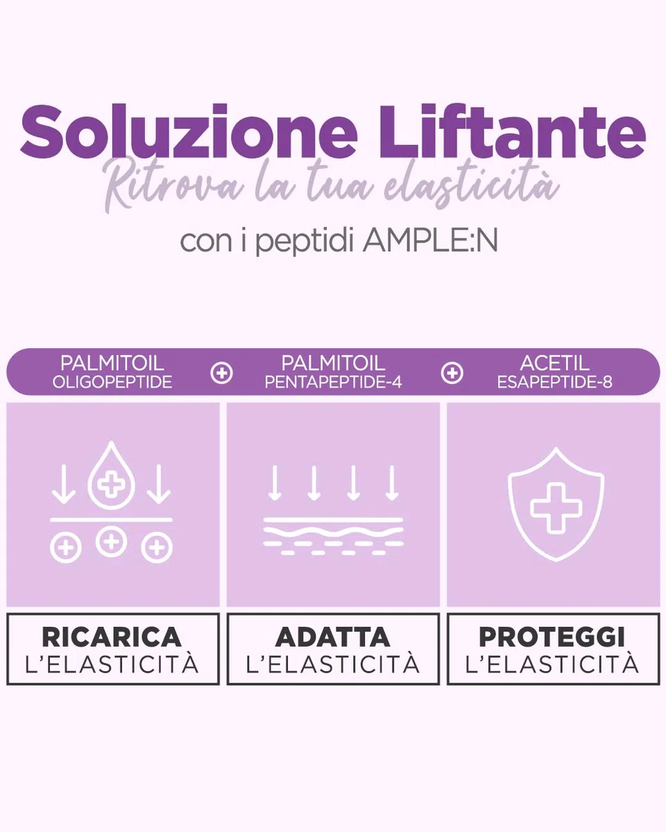 Coreana AMPLE:N Peptide Shot Ampoule 3.38 fl. oz. (100 ml) - Siero rassodante viso antietà e antirughe definitivo, booster tri-peptidi, Visiby Plump, cura della pelle ringiovanente