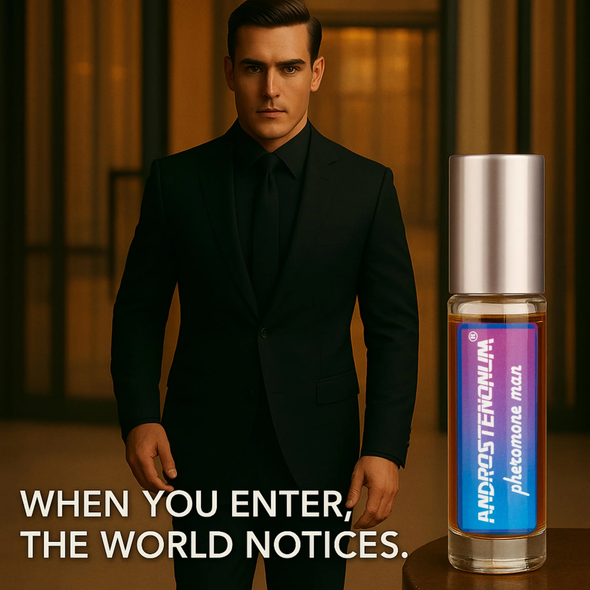 ANDROSTENONUM 100% Feromone per Uomo Olio di Feromone Ultra Forte per Lui Profumo ai Feromoni Colonia Feromonas para Hombres Roll-on 10ml