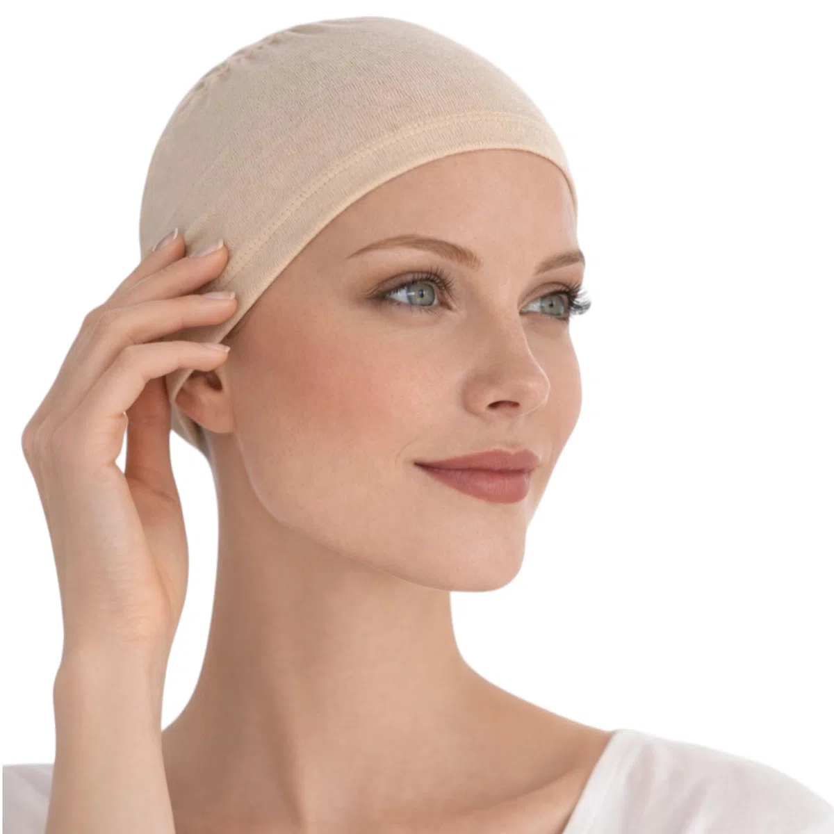 Wigs Bamboo Wig Cap protezione per la testa sotto la cuffia in colore beige - indossabile sotto parrucche di capelli umani, parrucche di capelli sintetici, foulard, berretti, turbanti