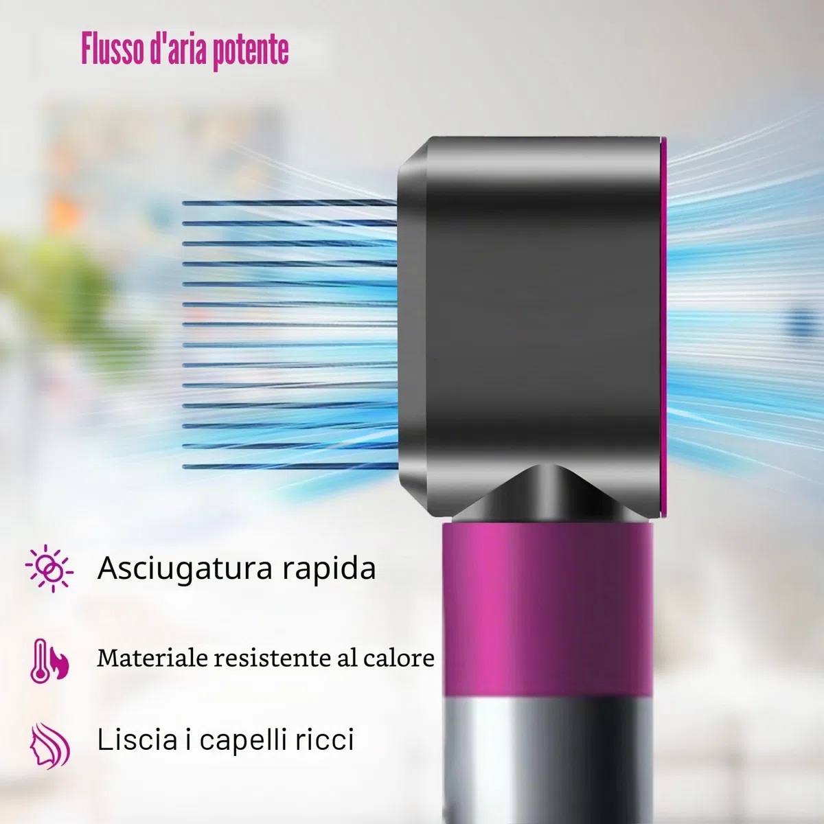 Pre-Styling Trockneraufsatz Düse mit Kamm für Dyson Airwrap Styler HS01 HS05 HS08 Rotierende Lockenwickler Haarstyler-Zubehör