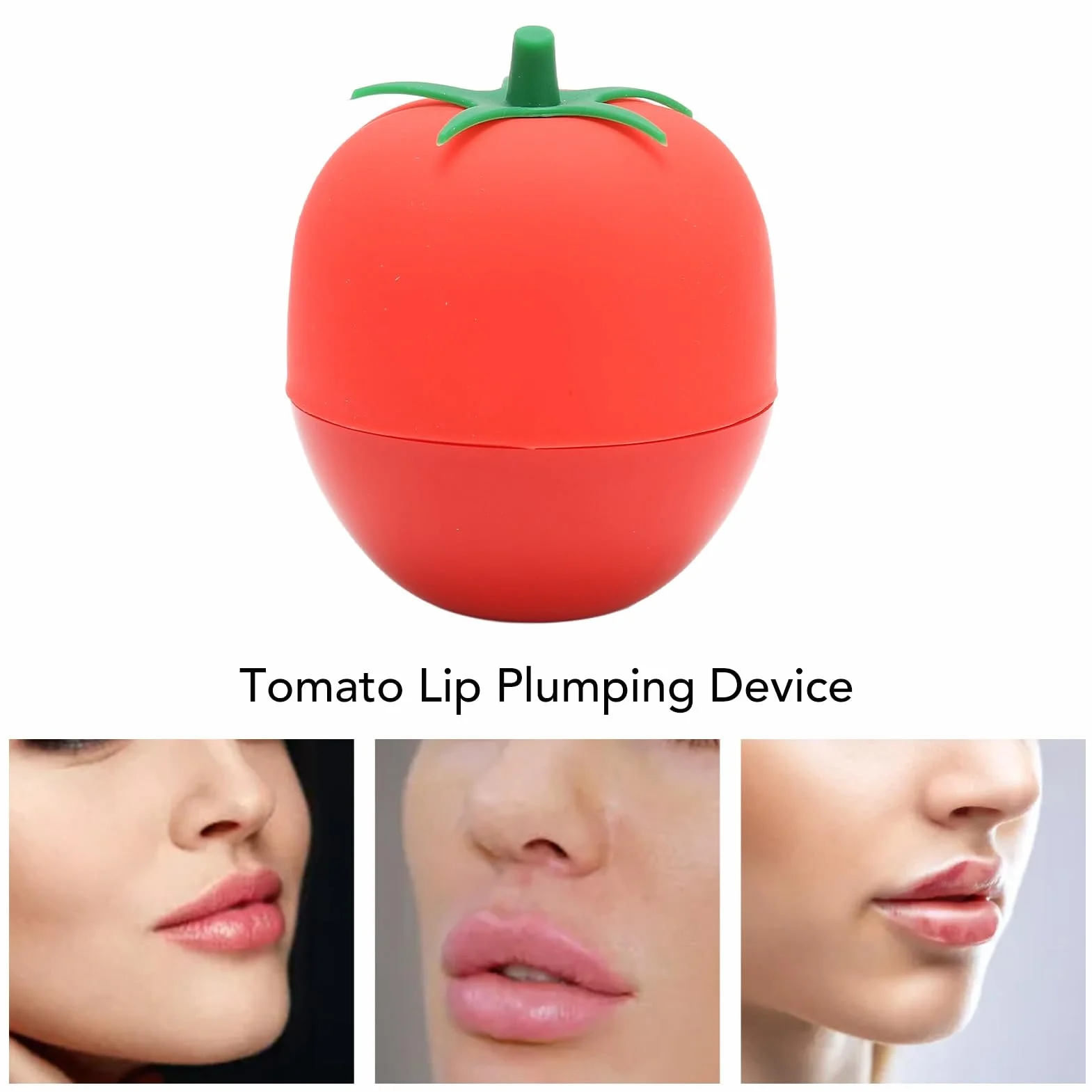 Lip Sucker Plumper, Lip Pump a Forma di pomodoro Lip Enhancer, Silicone Lip Plumper Strumento per Donne, Lip Sucker Plumper, Dispositivo Lip Plumper, Strumento Di Bellezza per Labbra per Ragazze