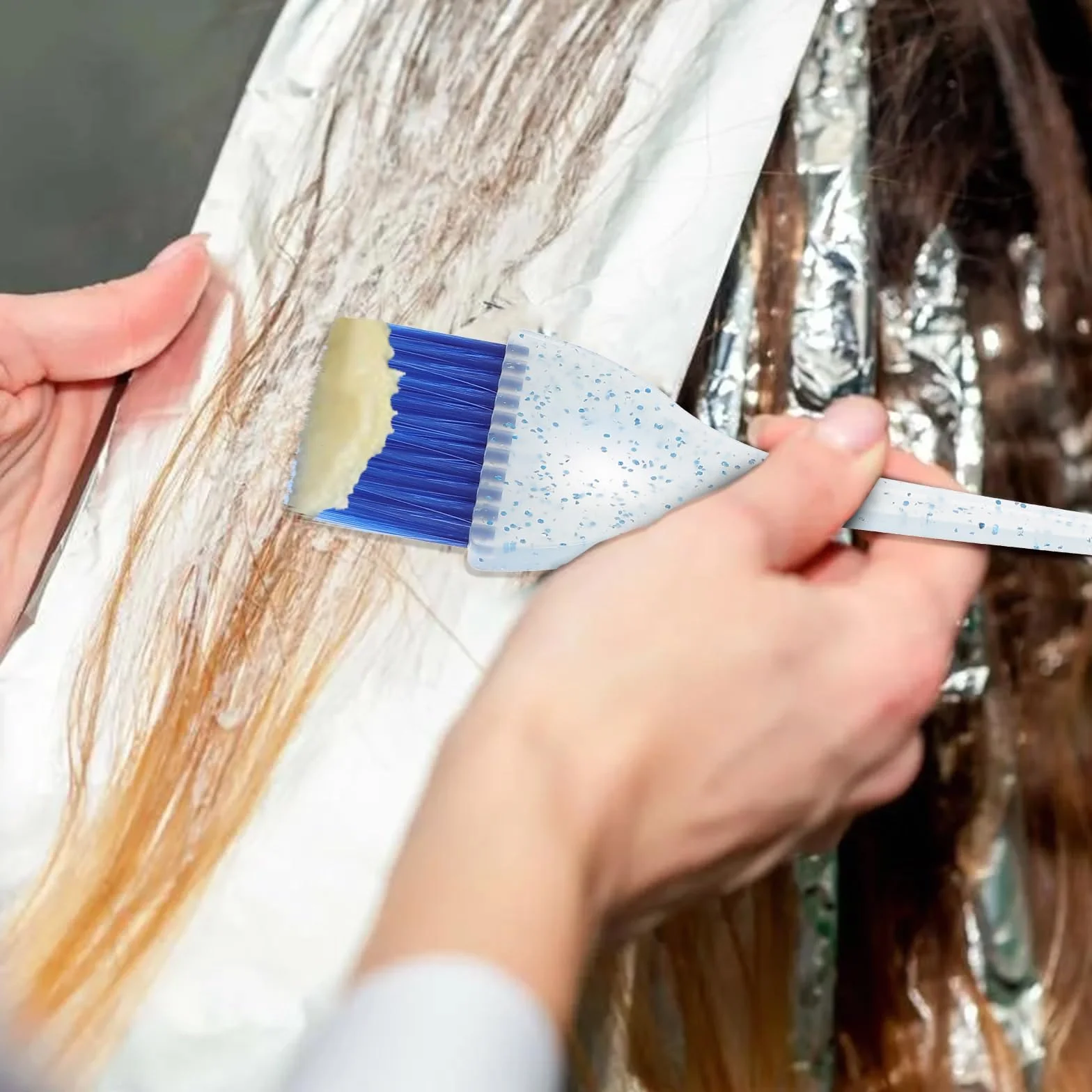 TIESOME Set di 6 pennelli per tinture per capelli, applicatore di precisione, per colorare e acconciare, per uso domestico e professionale, strumenti per parrucchieri