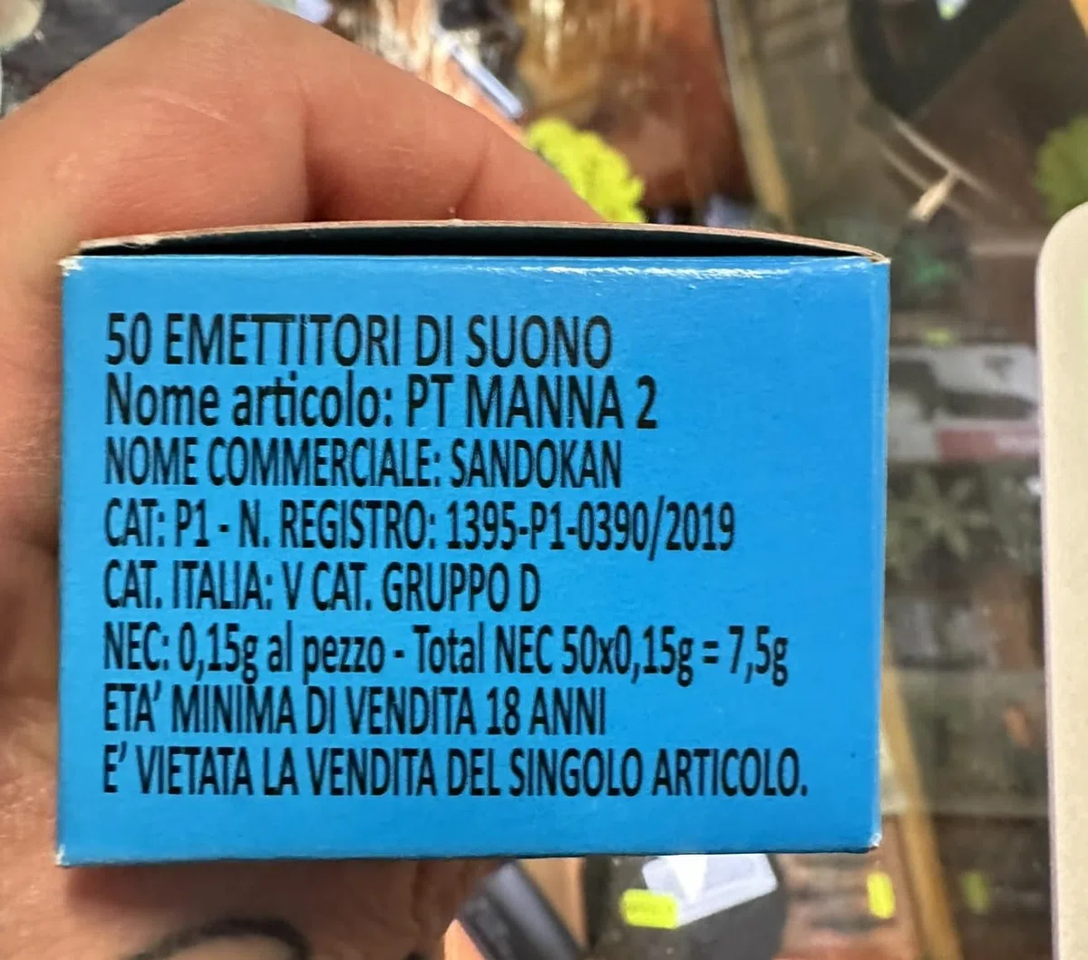 Manna Sandokan raudo raudi petardi Capodanno 50 Pezzi k1