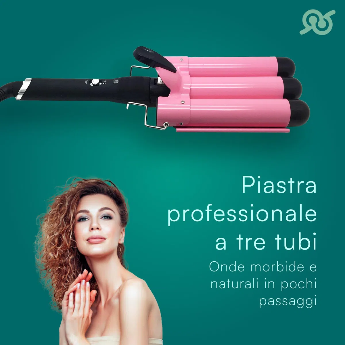 TEMPO DI SALDI Piastra Per Capelli Professionale a 3 Rami Arriccia Ondulatore Triferro A 3 Onde