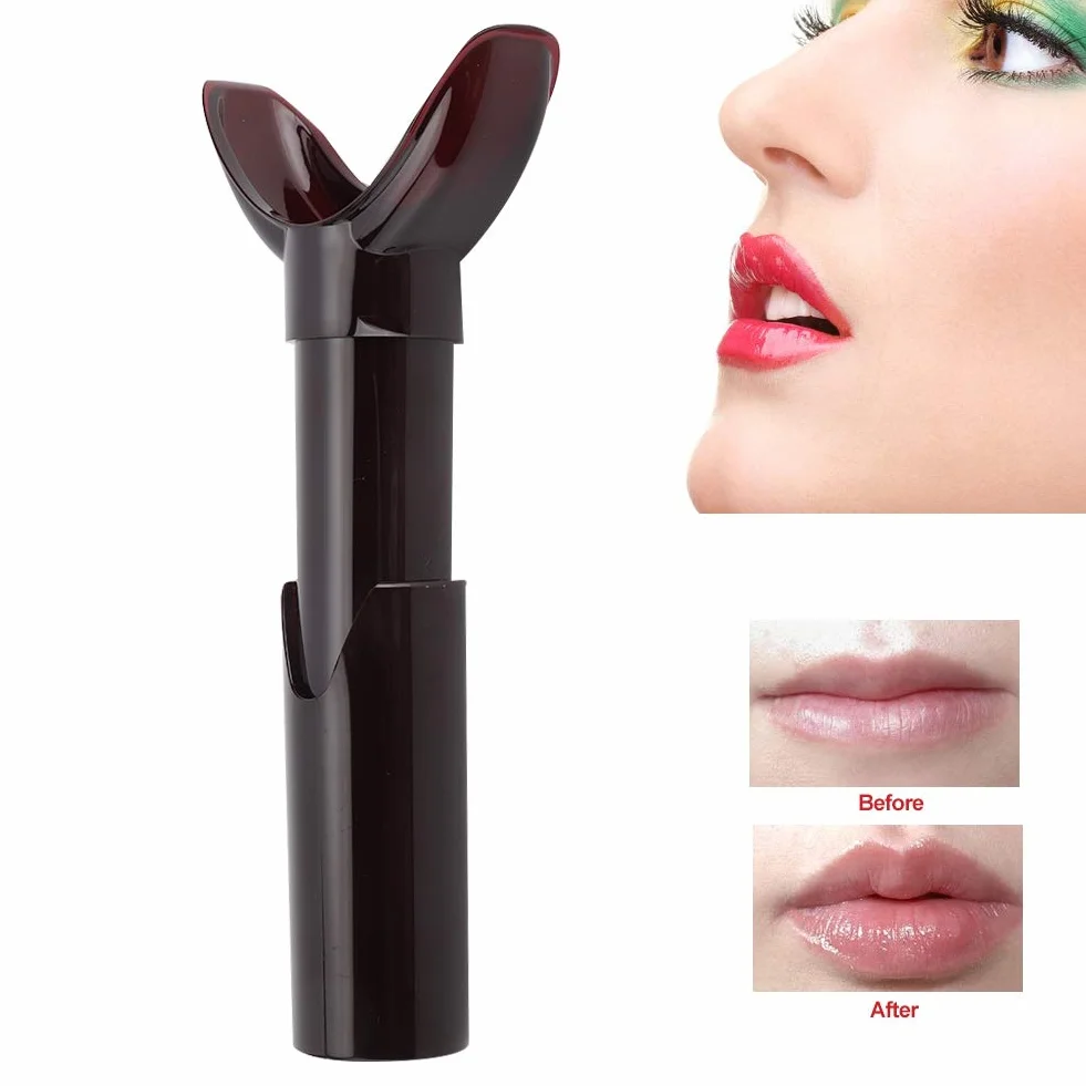 Lip Plumper, Aspirazione Lip Enhancer Portatile Manuale, Fuller Labbra Rimpolpante, Dispositivo di Miglioramento Labbra, Accessorio Strumento di Bellezza (Rosso scuro)