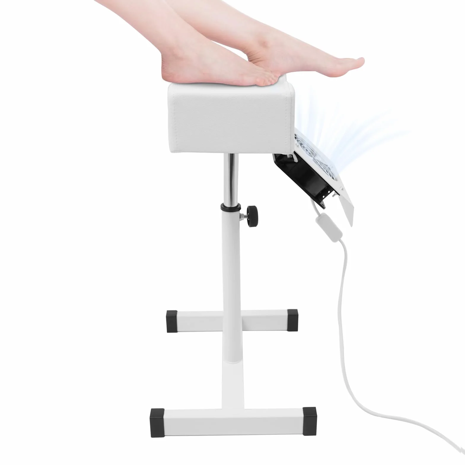 Panca per unghie con aspirapolvere, pedicure sgabello sedia, salone di bellezza poggiapiedi con aspirapolvere, poggiapiedi manicure per saloni, spa commerciali (bianco)