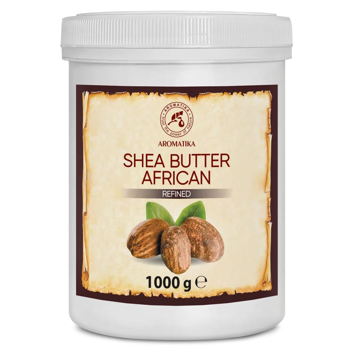 Burro di Karité 1000g - Pure & Naturale - Butyrospermum Parkii - Sheabutter - Olio per Corpo - Capelli - Ideale per Pelle - Unghie - Labbra - Capelli - Viso e Corpo