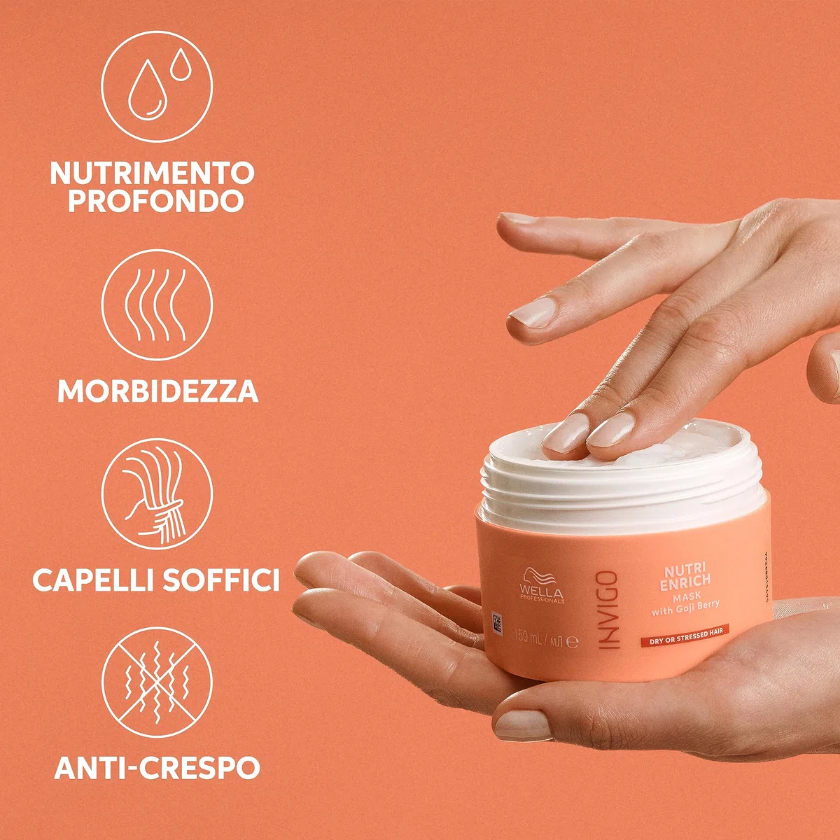 Wella Professionals Invigo Nutri Enrich Maschera capelli - Ottima con shampoo professionale capelli - Maschera capelli con vitamina E 500 ml