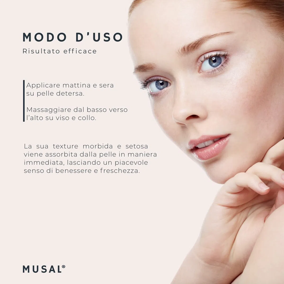 Musal 100ml Crema Viso Bava di Lumaca Bio al 98%, Acido Ialuronico e Vitamina E, Crema viso Idratante antimacchie e Antirughe per pelli sensibili grasse e secche.