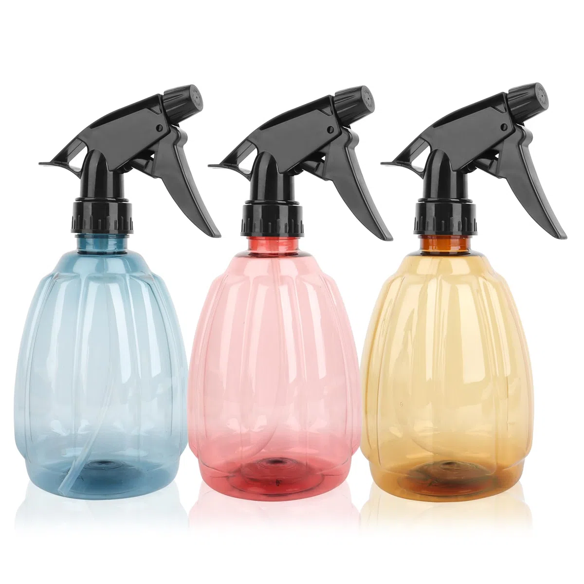 RISVOWO 3 Pezzi 500ml Spruzzino Nebulizzatore, Flacone Spray Vuoto, Vaporizzatore Acqua, Trasparente Plastica Grilletto Spruzzatore per Pulizia Casa, Giardino, Vetri, Capelli, Pulizia