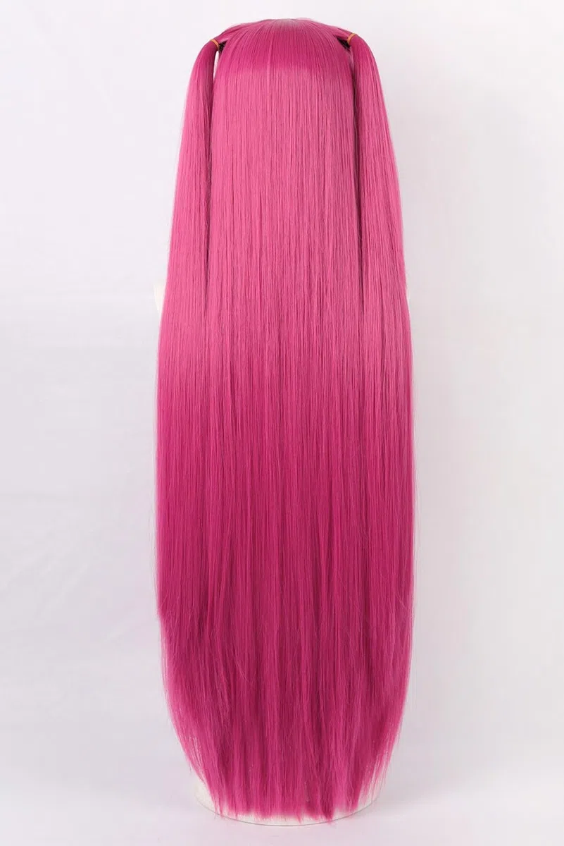 PORSMEER Parrucca Costume Cacciatori di Demoni Mira, parrucche per cosplay, lunghe, lisce, rosa acceso, accessorio per capelli per donne e ragazze (Demon Hunters-Mira)