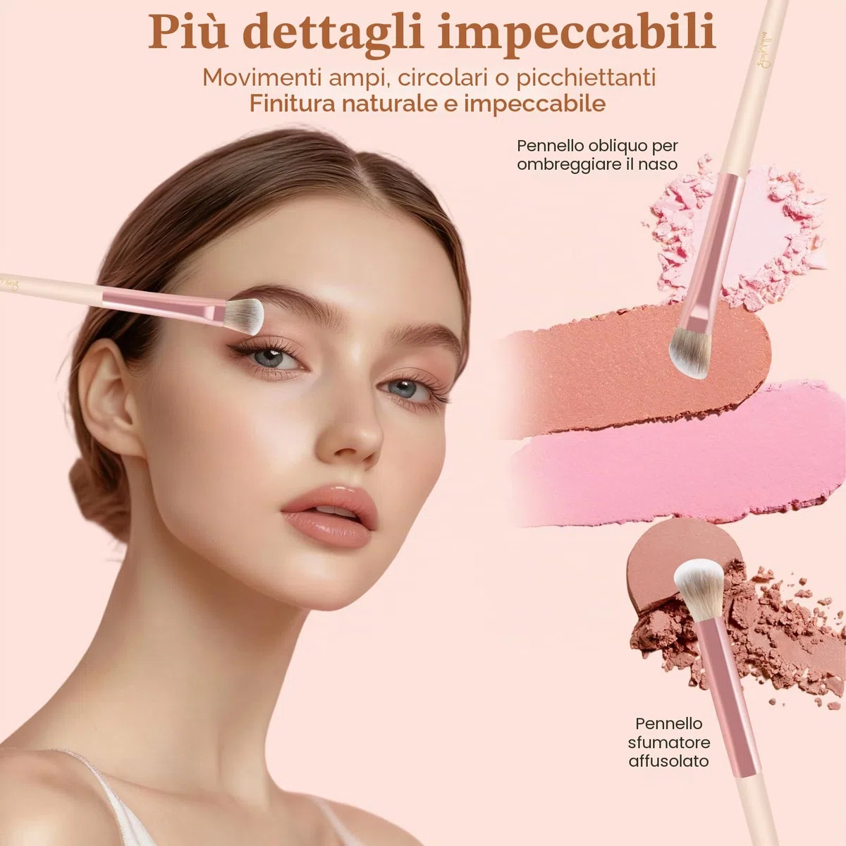Start Makers Set Pennelli Trucco 36 Pezzi Professionale, Kit Trucco Completo con Spugnette, Cuscinetti, Borsetta e Accessori per Viso e Occhi
