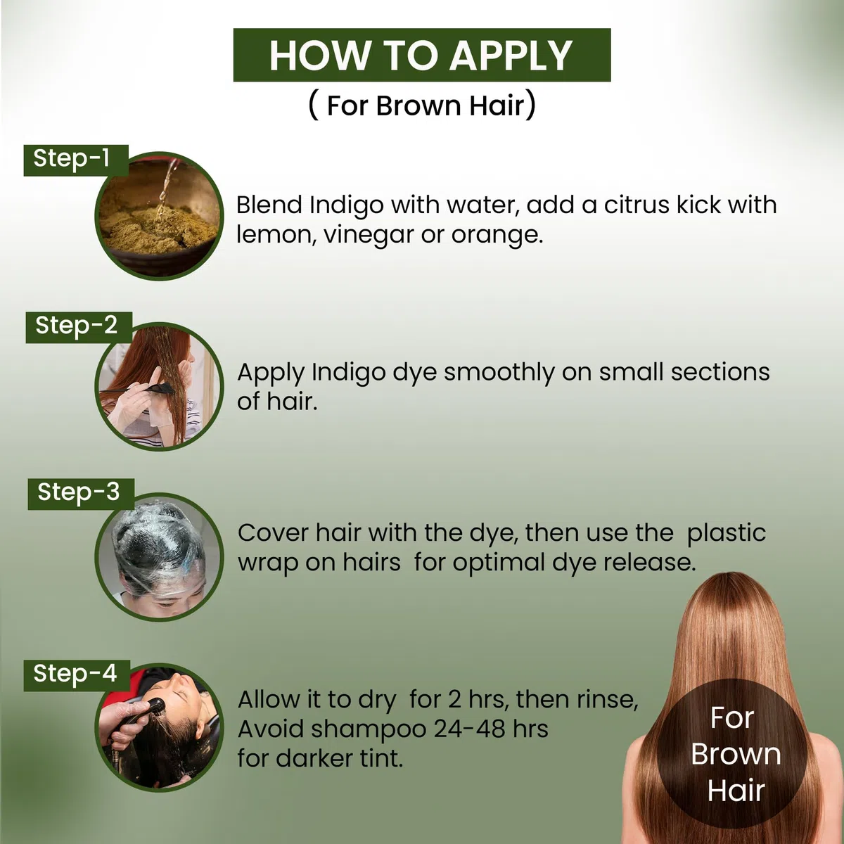 Organico certificato by ecocert- Indigo "Henna neri in polvere/Herbal Hair Dye – Go nero/marrone naturally-only di erbe magic-complete kit-ecocert/GMP/Halal/ISO cert