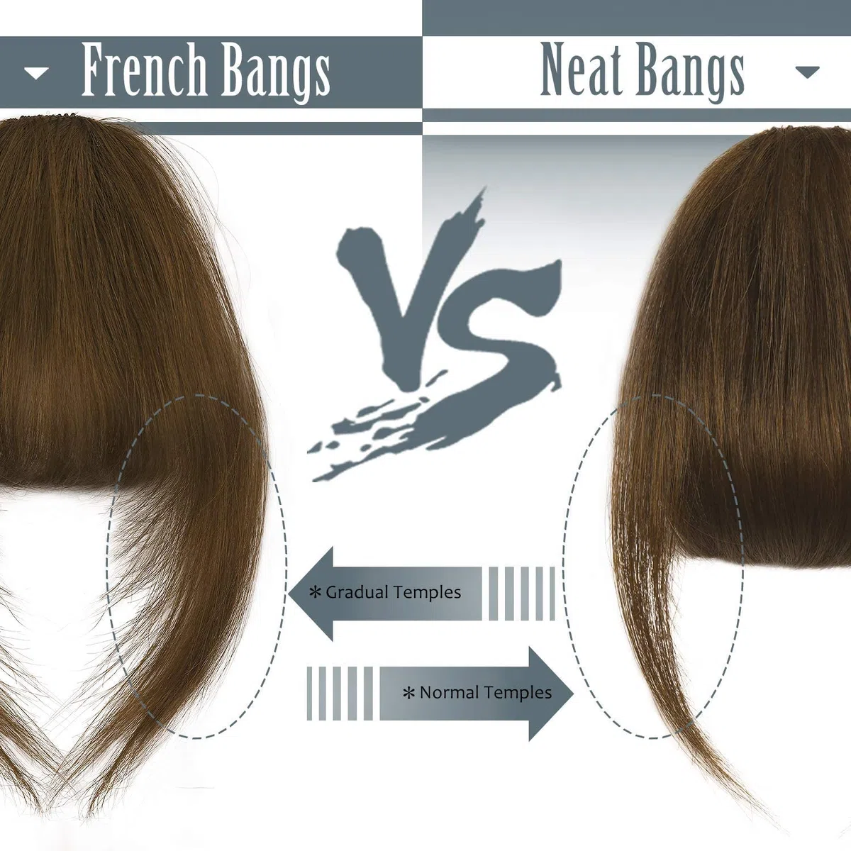 BARSDAR Frangia Clip Capelli Veri, 100% Naturali Frangetta Air Bangs French Bangs Frangia Extension Clip Capelli Veri Cura Capelli Donna lavabile/tingibile