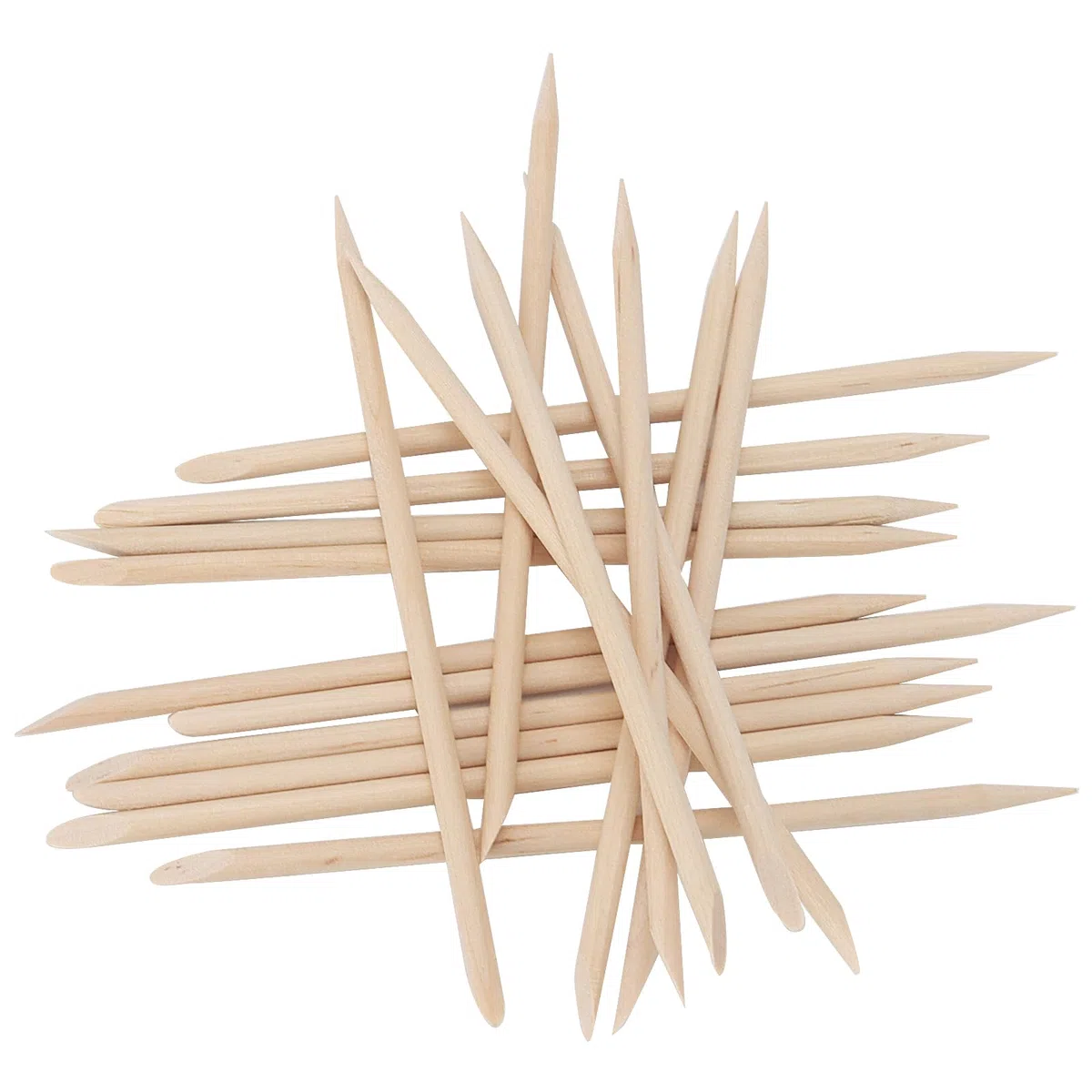 MUKCHAP 1200 bastoncini per unghie in legno arancione, bastoncini per manicure, bifacciali, spingi cuticole in legno, per manicure e pedicure