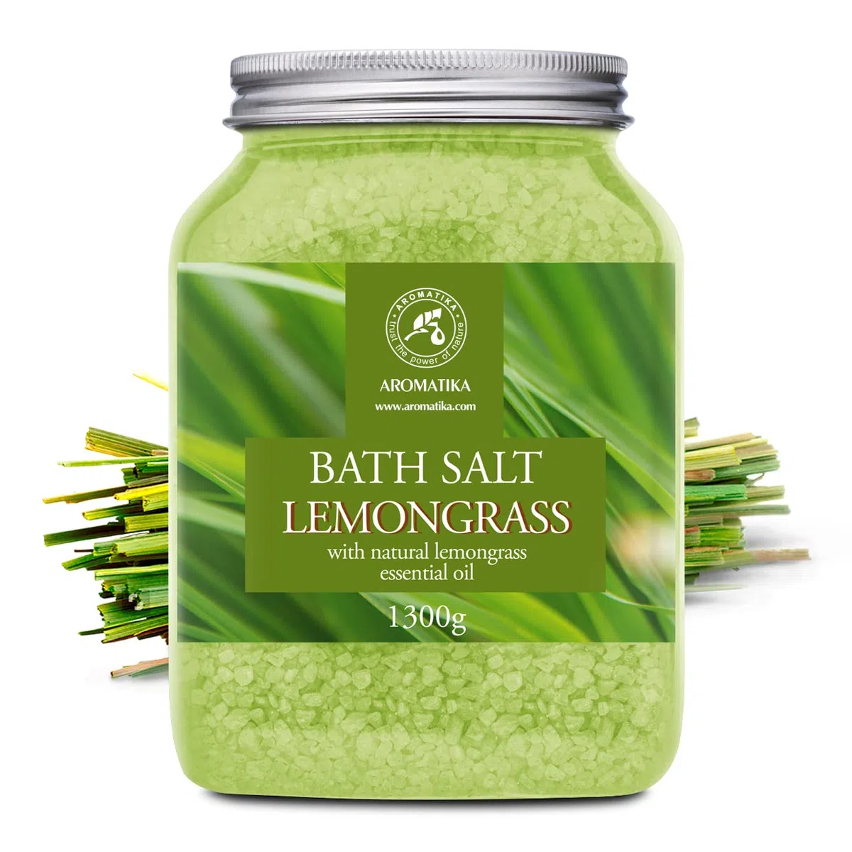 Sale Marino con Olio Essenziale di Citronella 1300g - Sali da Bagno Naturali per un Buon Sonno - Riduzione dello Stress - Cura del Corpo - Rilassamento - Bellezza - Aromaterapia