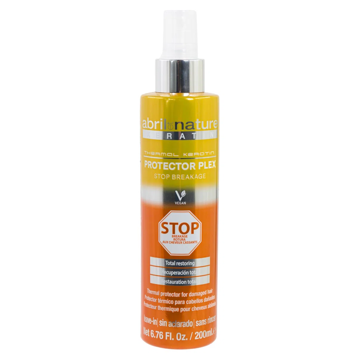 abril et nature - Protettore Termico Plex, STOP Rottura - Ideale per Capelli Secchi e/o Danneggiati - Protegge i capelli dall'uso di piastre e asciugacapelli - Con Cheratina Riparatrice - 200 ml