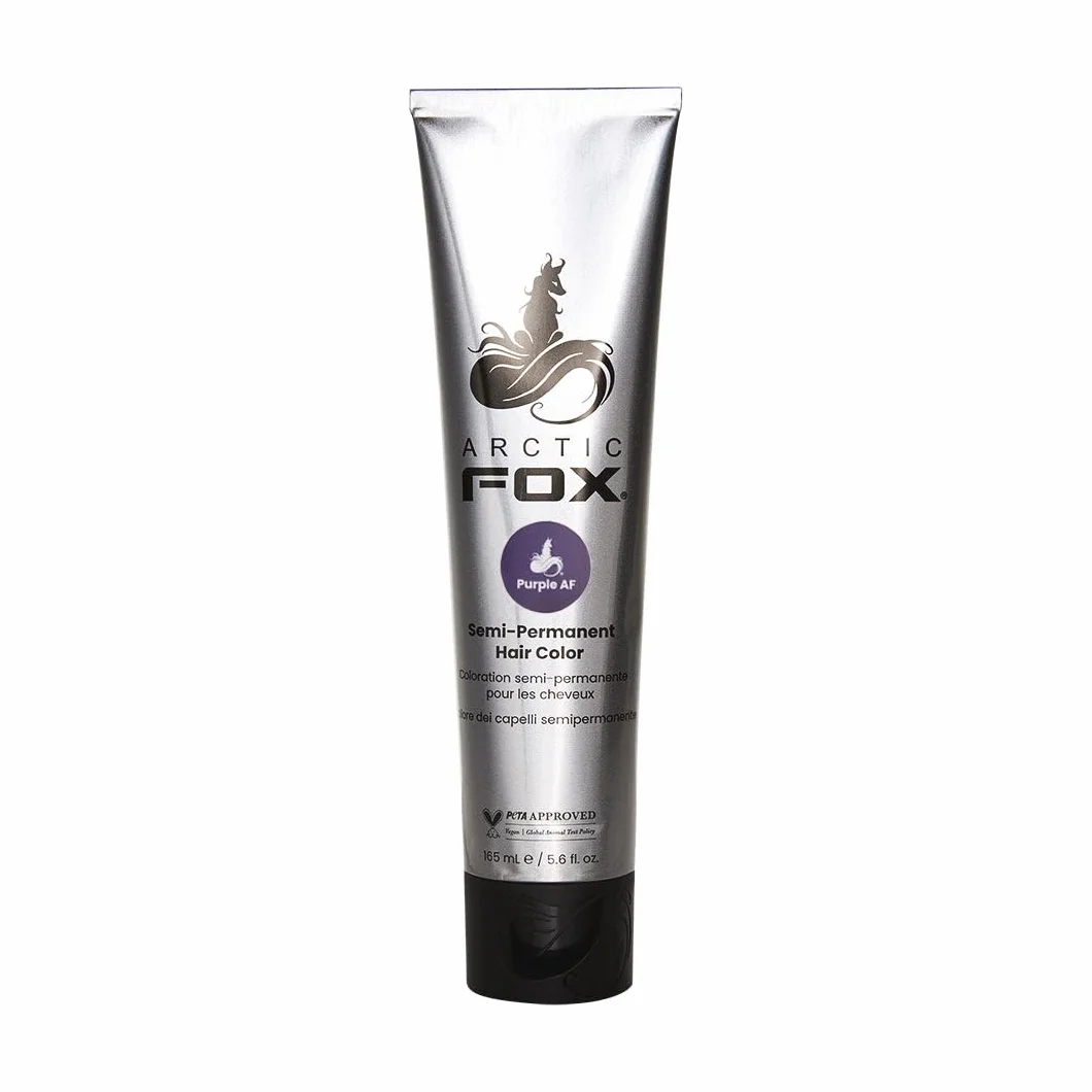 ARCTIC FOX 100% Vegan & Cruelty Free Vibrant Semi Permanent Hair Colour Dye - Purple AF 165 ml e