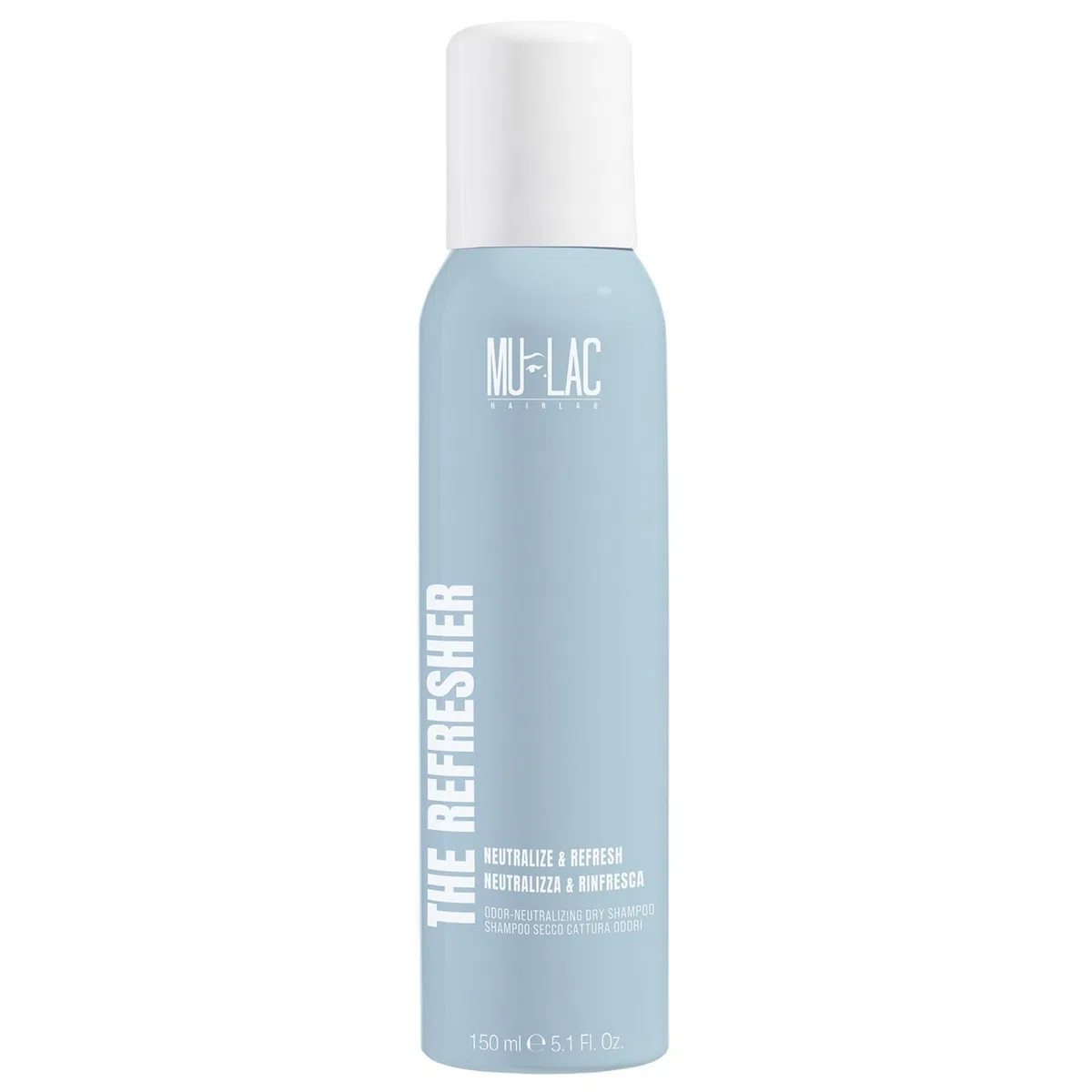 MULAC The Refresher - Shampoo Secco Cattura Odori 150 ml, Formula Smell-No-More, Dona Volume, Rinfresca e Neutralizza gli Odori, Capelli Puliti Senza Aloni