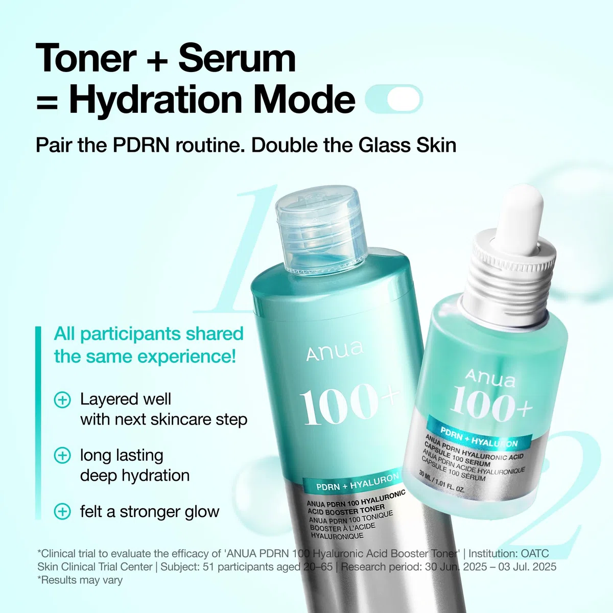 Anua PDRN 100 Hyaluronic Acid Booster Toner - Tonico viso coreano idratante glow e rimpolpante con PDRN (DNA di salmone) e Acido Ialuronico, non appiccicoso, per pelle secca e sensibile (250 ml)