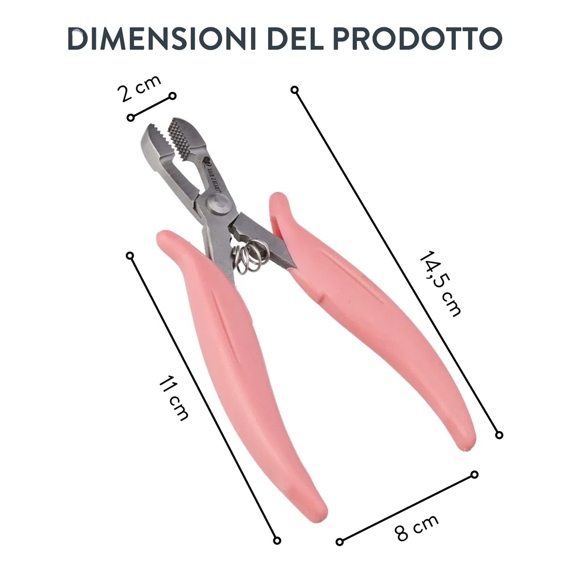 hair2heart Kit rimozione extension capelli con pinze e solvente di incollaggio - Facile rimozione delle extension a cheratina e a nastro - Formula a base di alcol