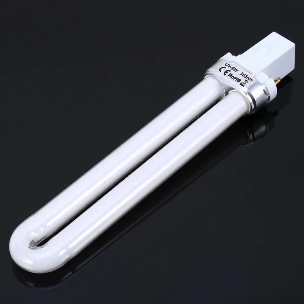 NailStar - Lampada UV 365 nm, tubo 9 W, doppia fonte, asciugatura e polimerizzazione