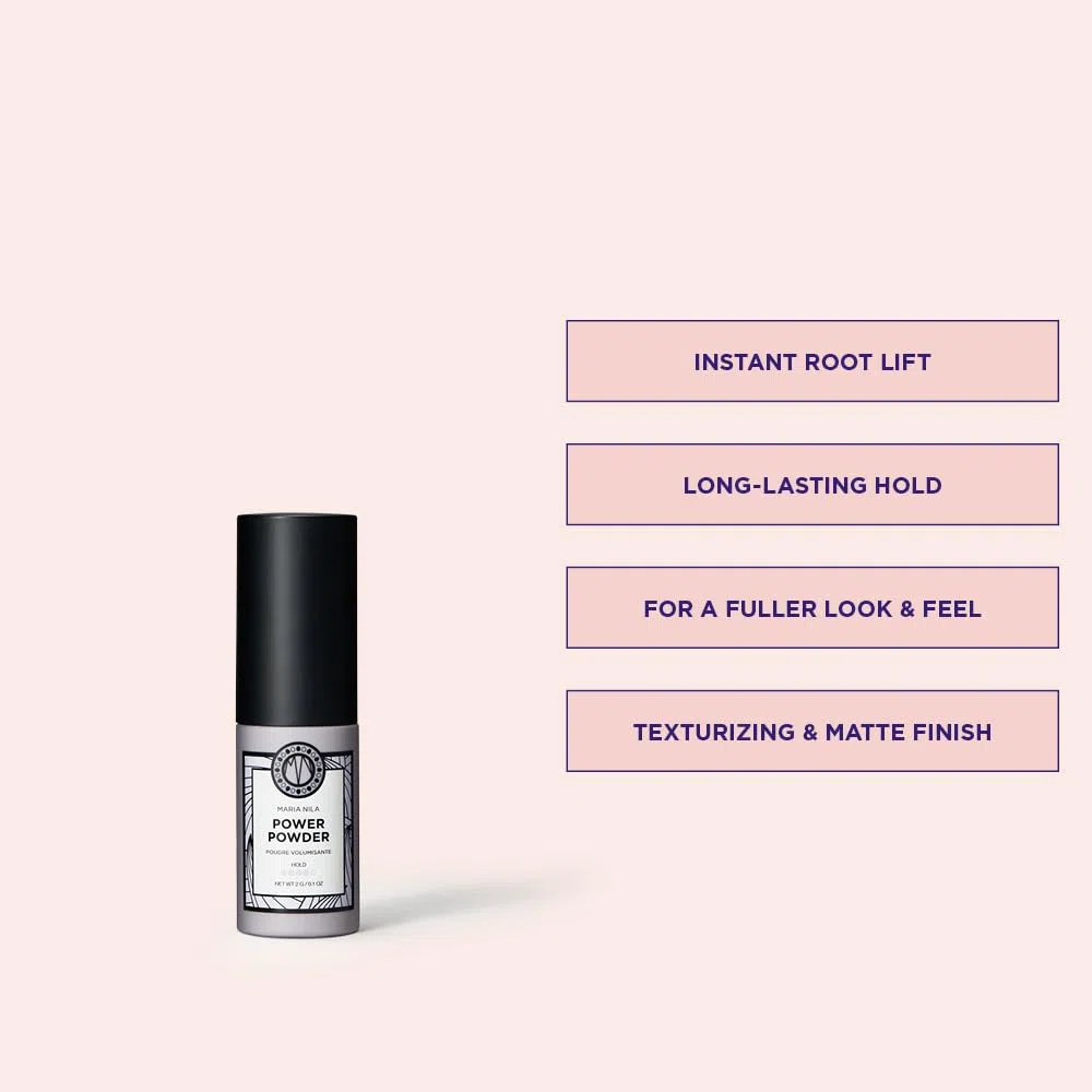 Maria Nila Power Powder, per capelli più ricchi di volume, il silice apporta texture ai capelli, prodotto 100% vegano e senza solfati/parabeni