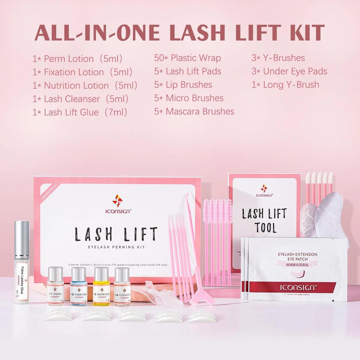 ICONSIGN Lash Lift Kit (2a generazione), kit professionale semipermanente per l'arricciamento delle ciglia adatto per il salone e l'uso domestico