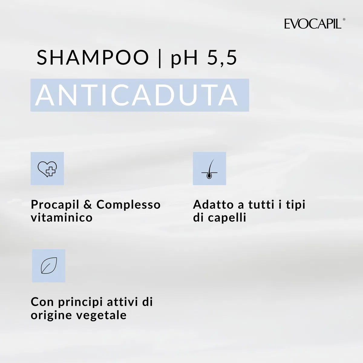 Evocapil Shampoo Anticaduta – 300 ml – Biotina, Cheratina & Procapil – Cura rinforzante del cuoio capelluto – Ideale dopo trapianto capelli